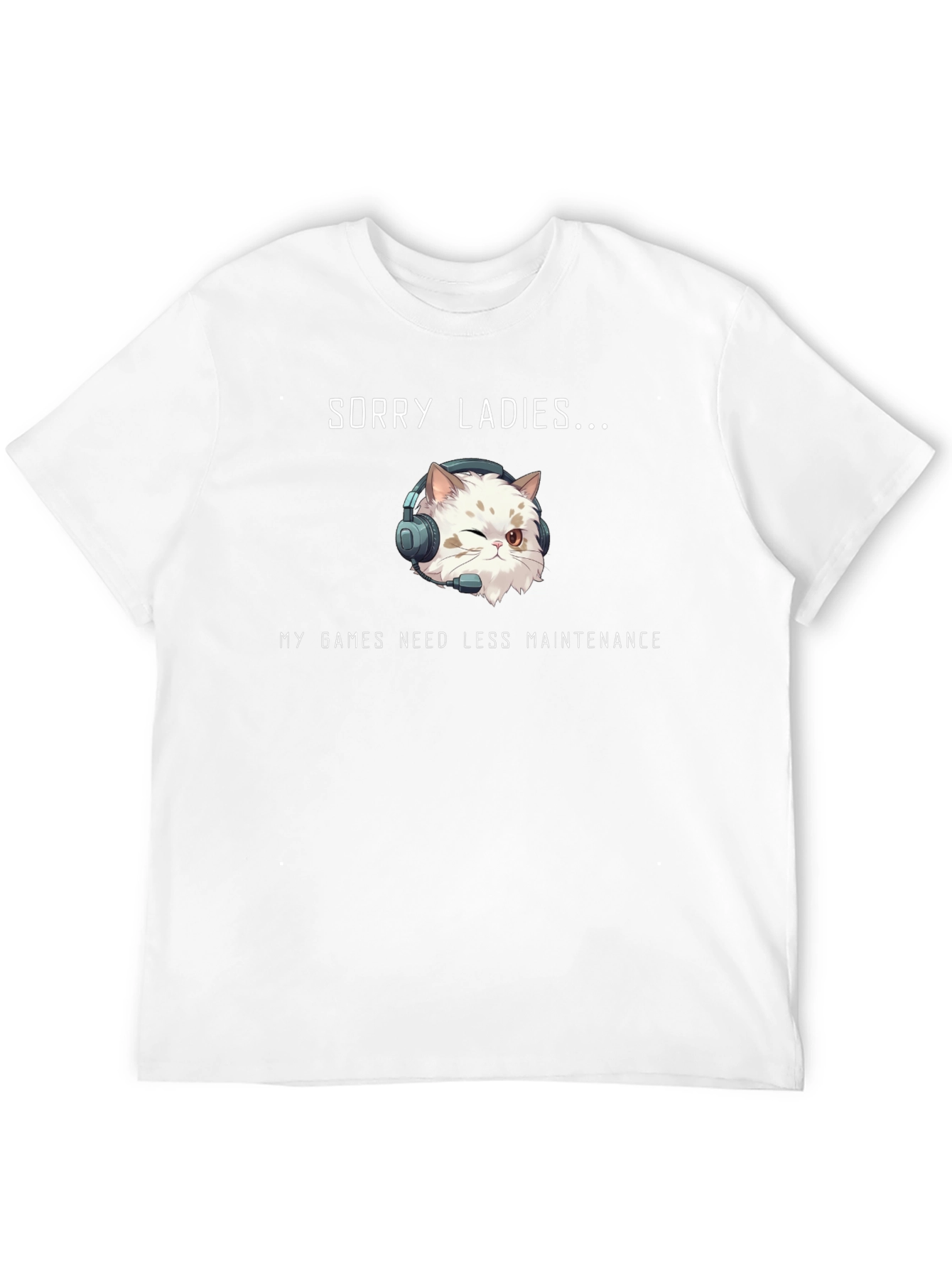 Sorry Ladies Gamer Cat T-Shirt