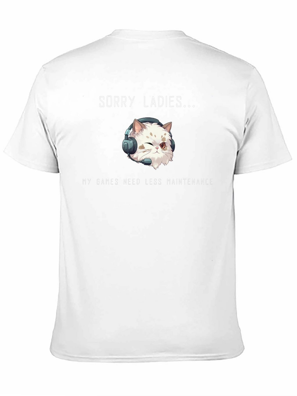 Sorry Ladies Gamer Cat T-Shirt