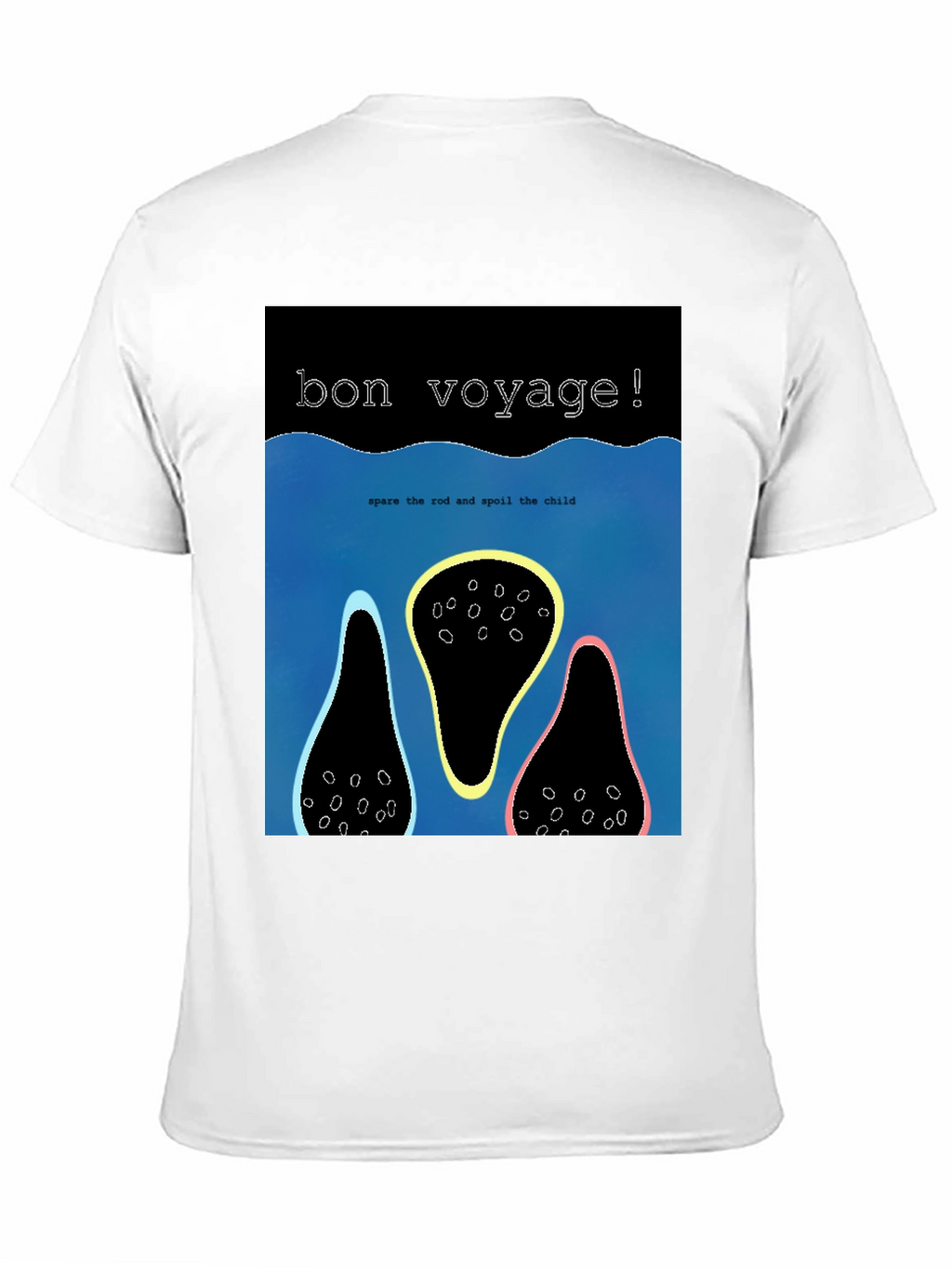 Bon Voyage Graphic Tee - Black Cotton Blend