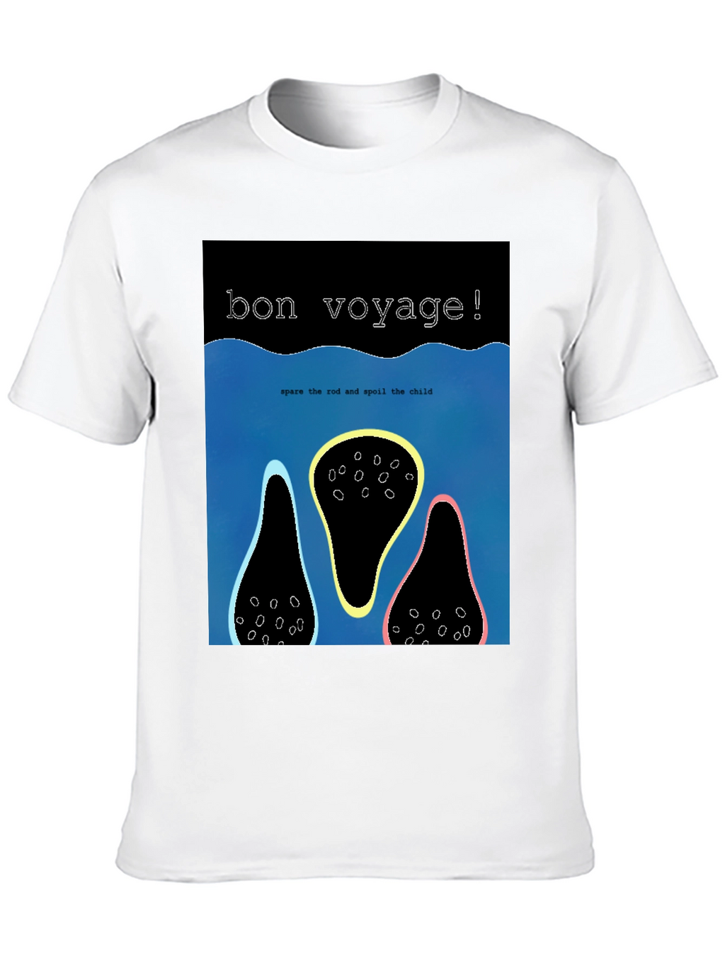 Bon Voyage Graphic Tee - Black Cotton Blend