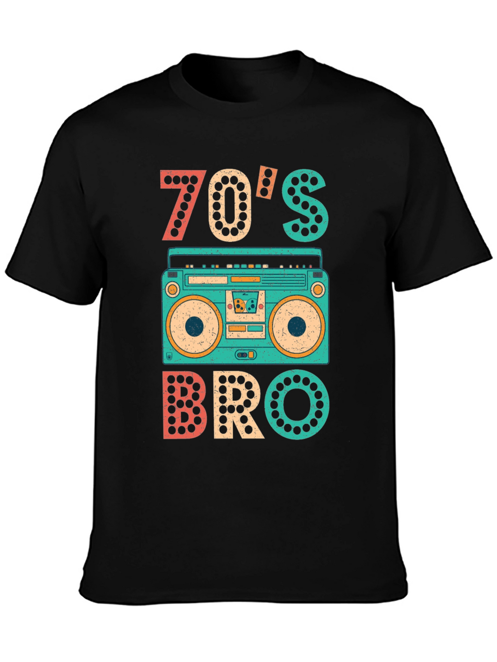 70s Bro T-Shirt - Retro Boombox Tee