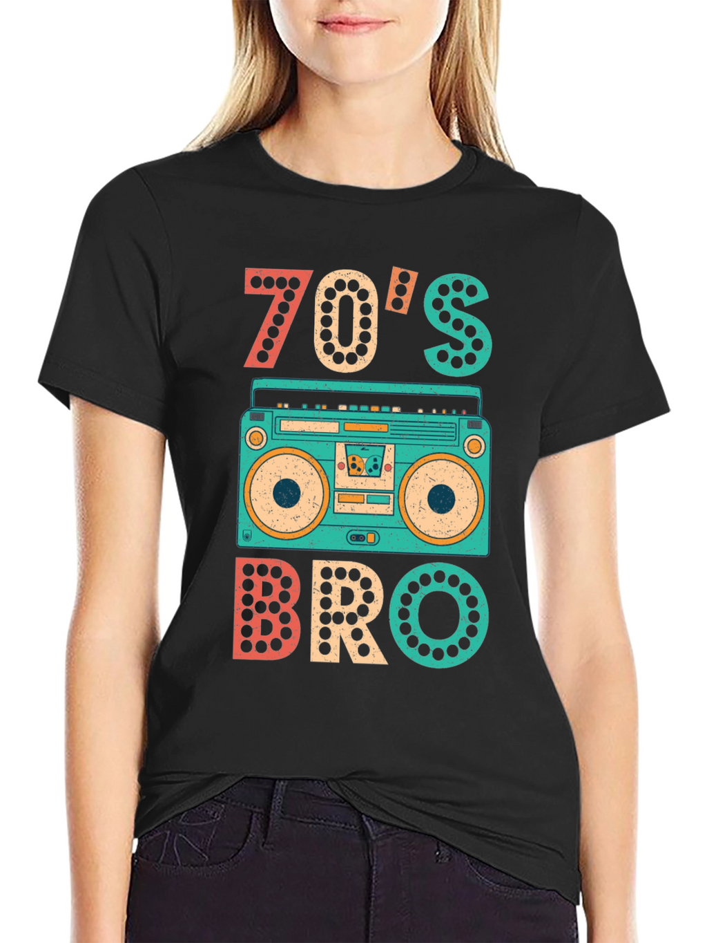 70s Bro T-Shirt - Retro Boombox Tee
