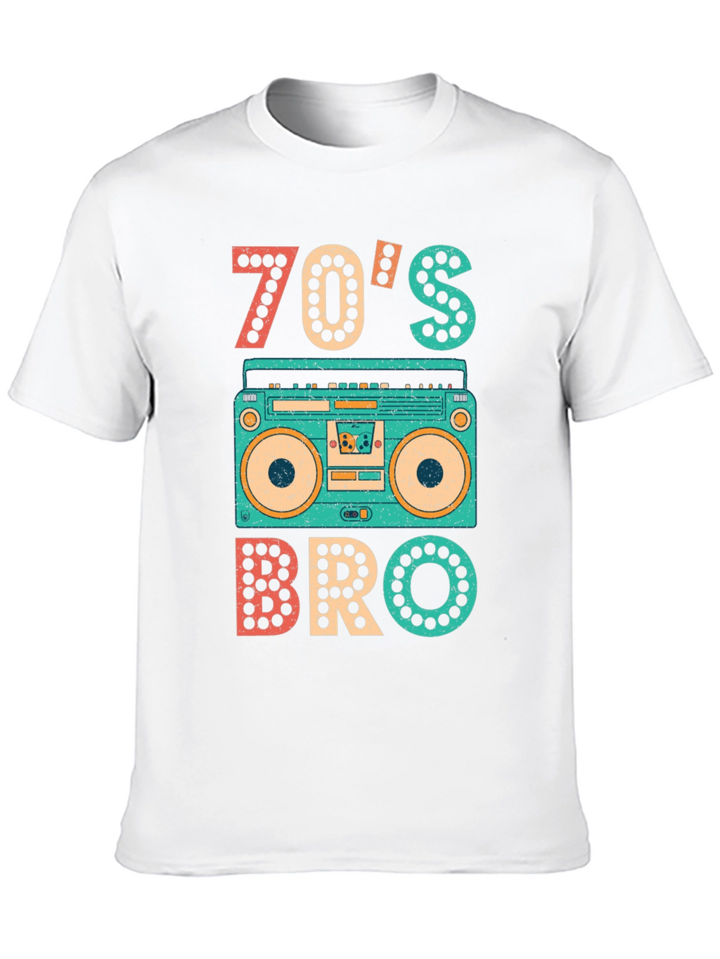 70s Bro T-Shirt - Retro Boombox Tee