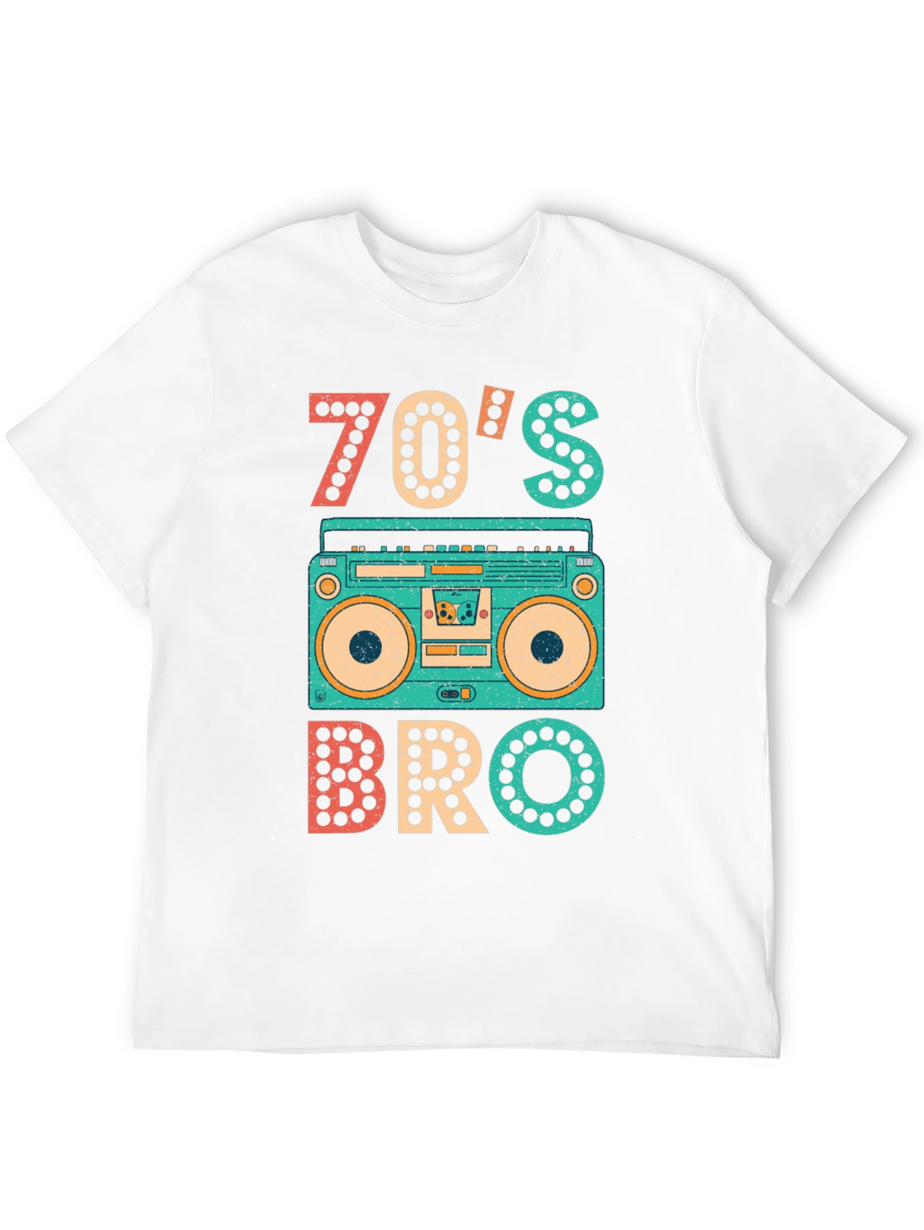 70s Bro T-Shirt - Retro Boombox Tee