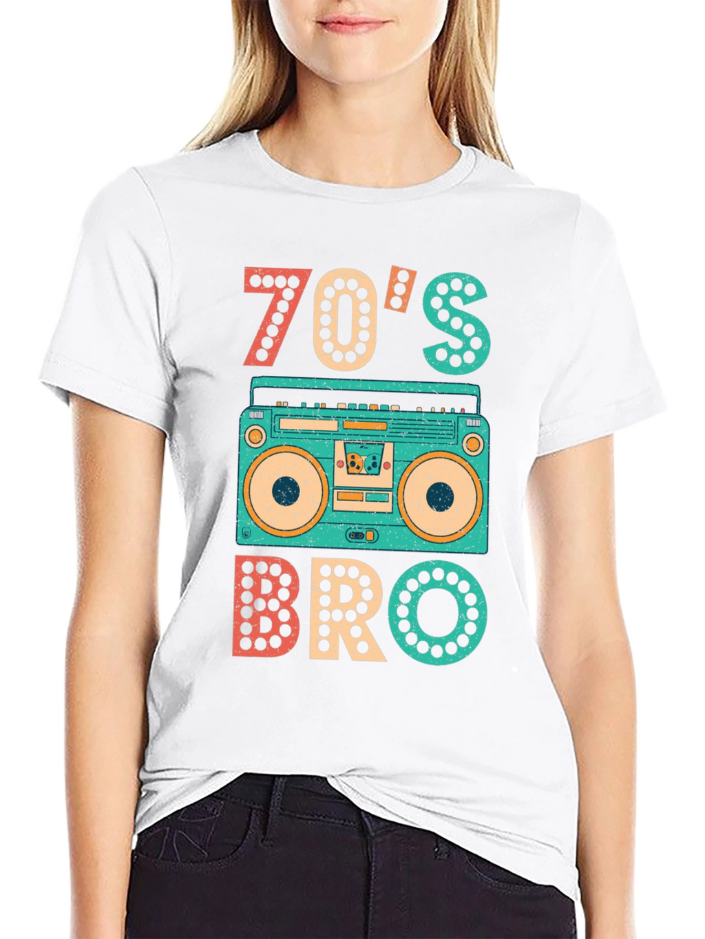 70s Bro T-Shirt - Retro Boombox Tee