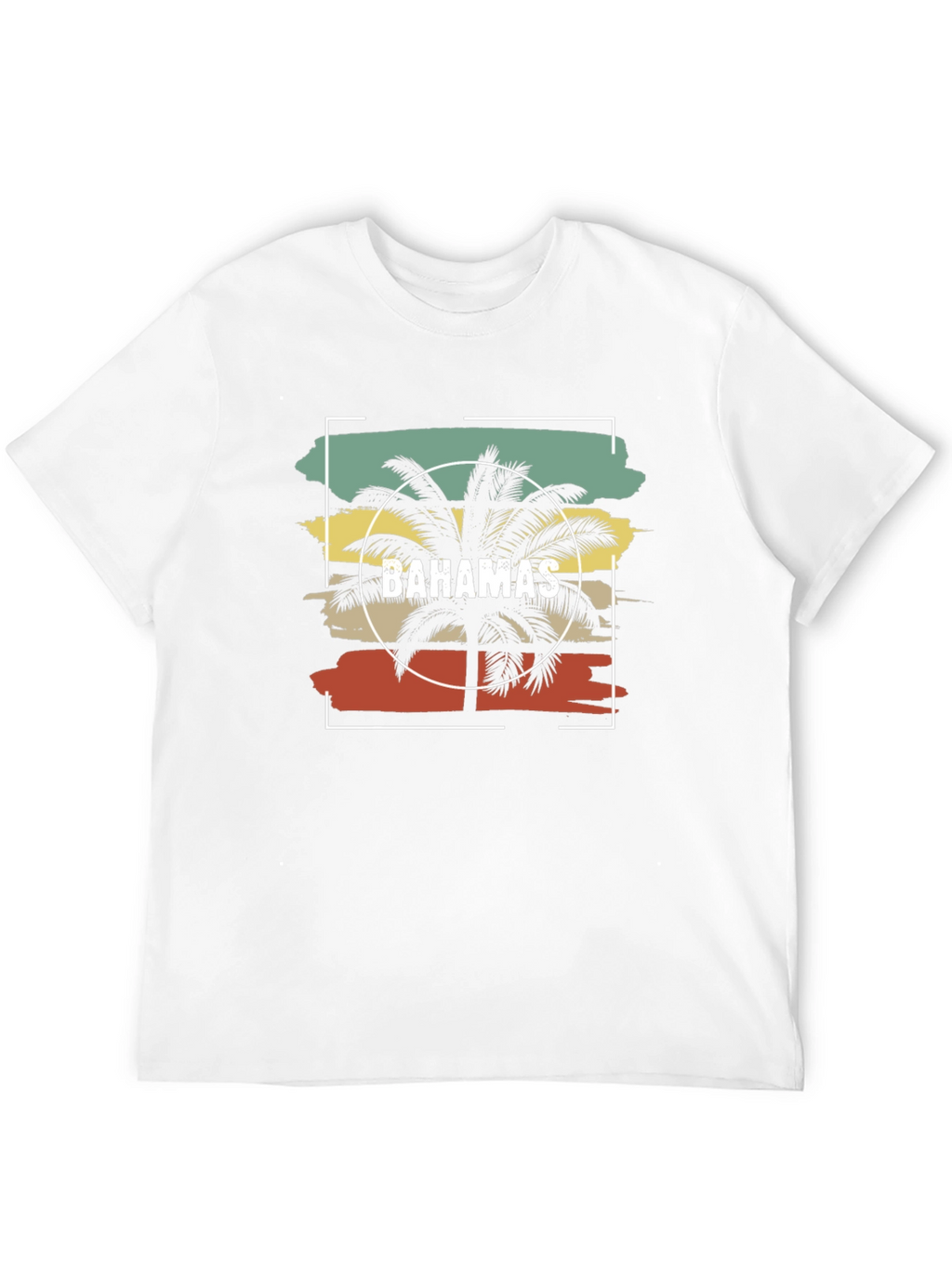 Bahamas Palm Tree Graphic Tee - Retro Style T-Shirt