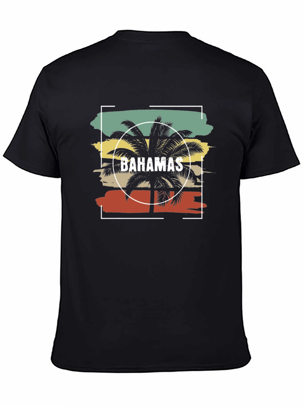 Bahamas Palm Tree Graphic Tee - Retro Style T-Shirt
