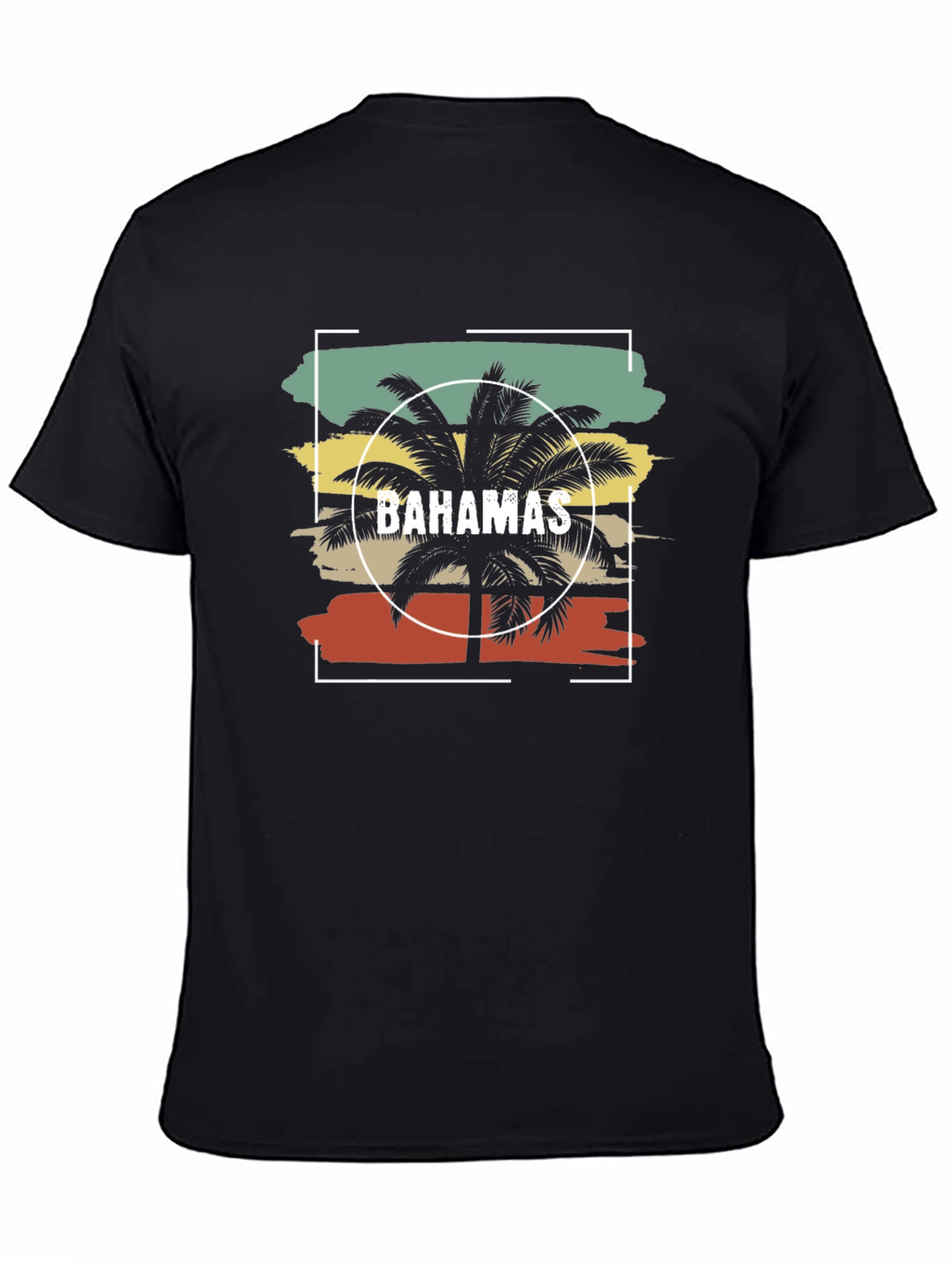 Bahamas Palm Tree Graphic Tee - Retro Style T-Shirt