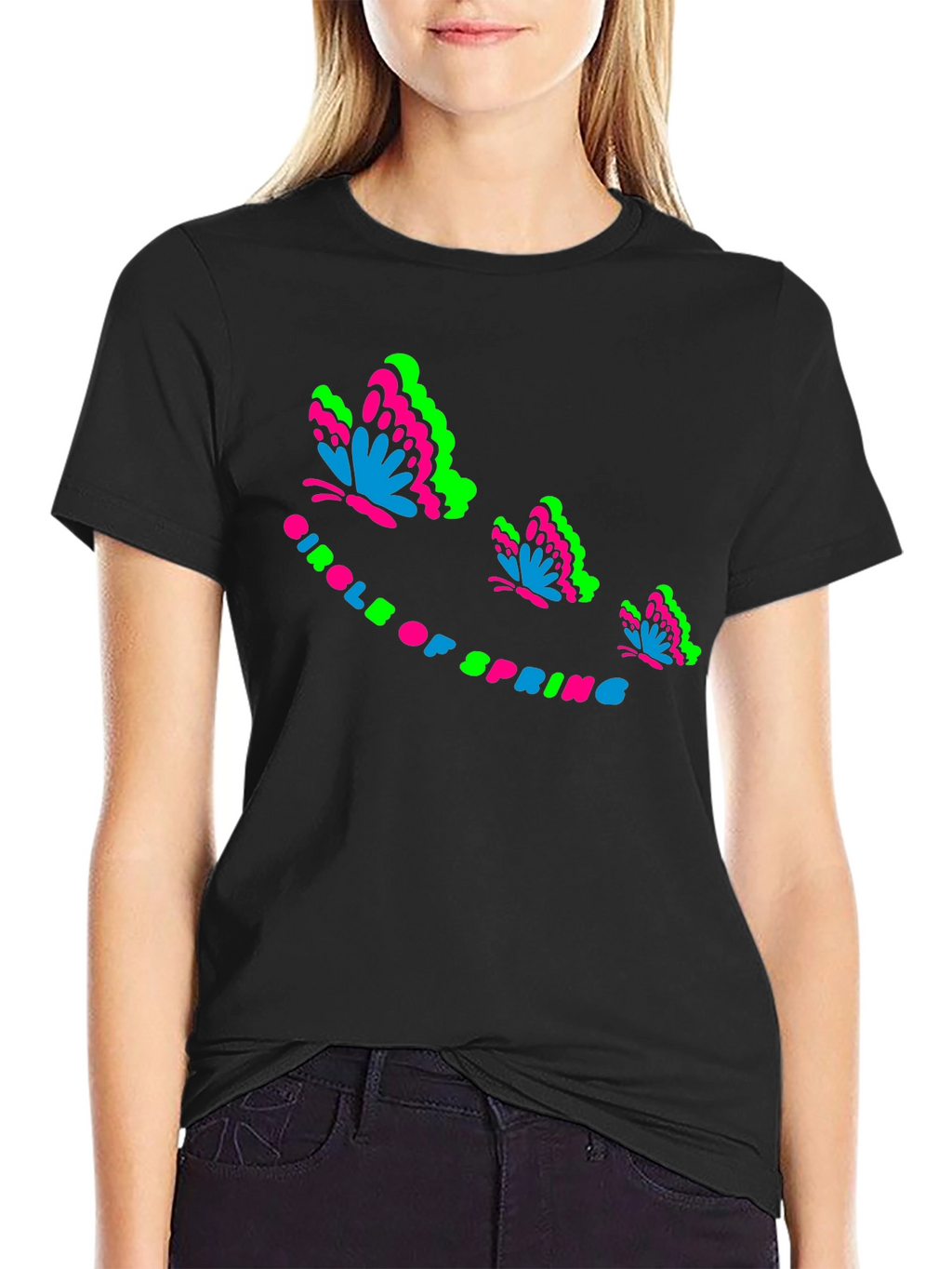 Circle of Spring Butterfly Graphic Tee