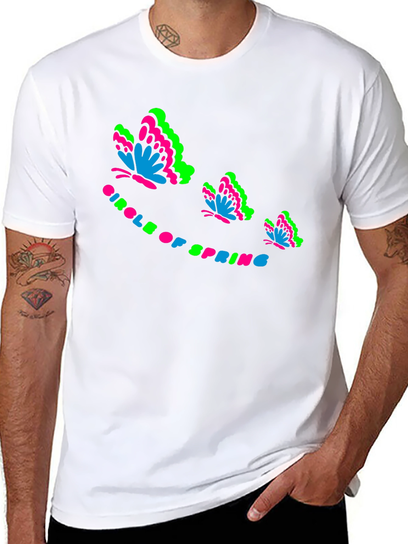 Circle of Spring Butterfly Graphic Tee