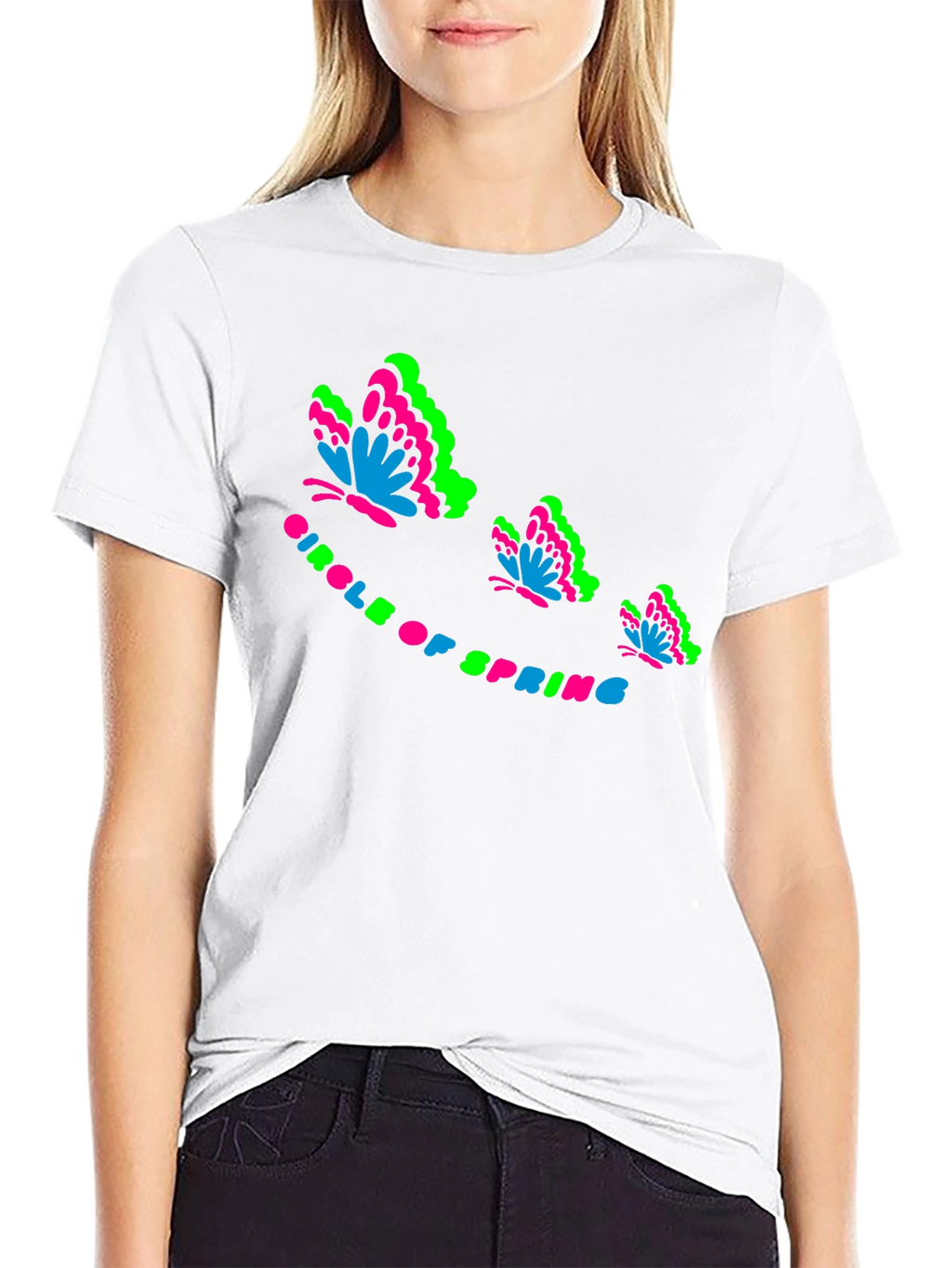 Circle of Spring Butterfly Graphic Tee