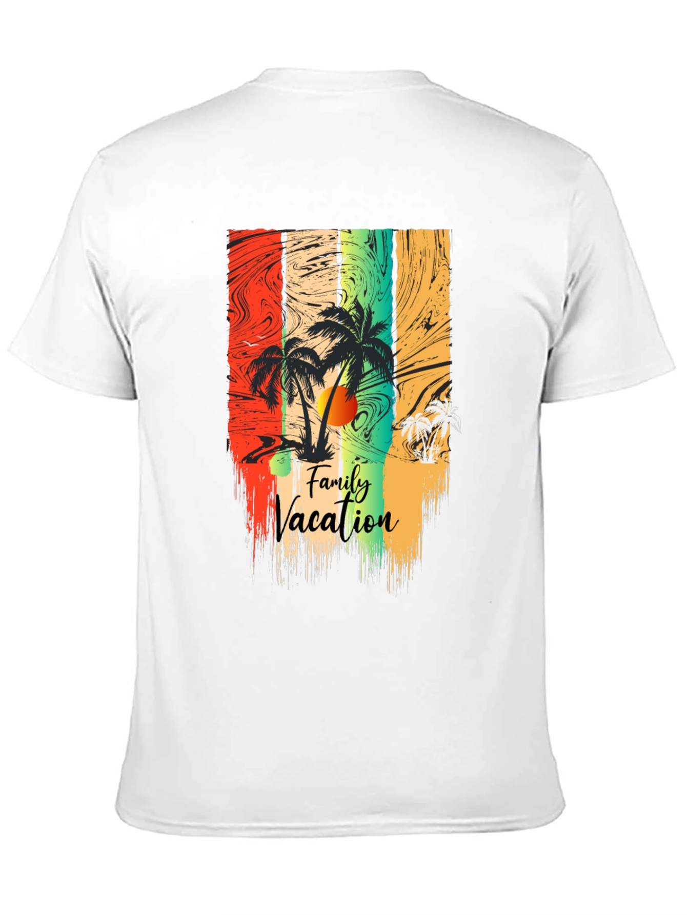 Family Vacation Palm Tree Graphic Tee