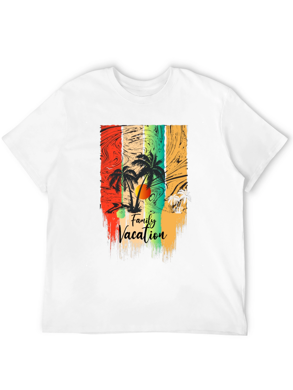 Family Vacation Palm Tree Graphic Tee