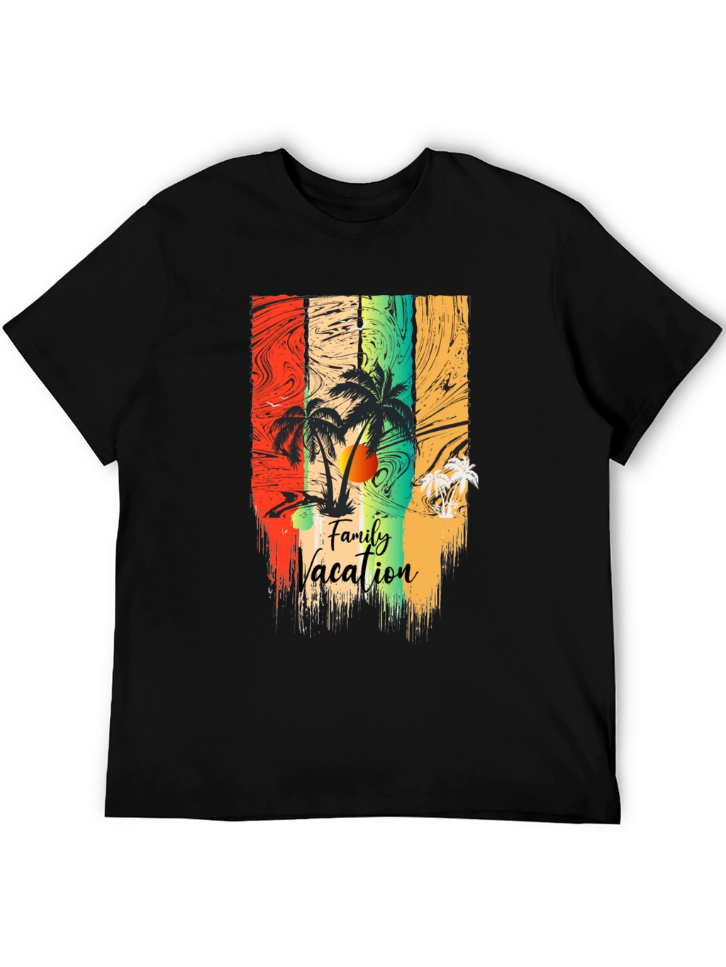 Family Vacation Palm Tree Graphic Tee