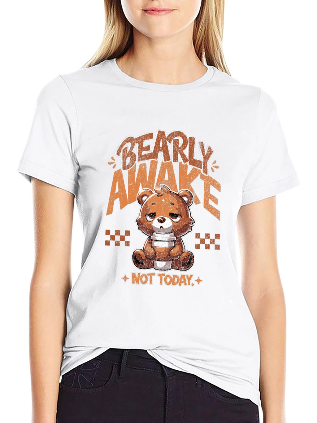 Bearly Awake Graphic Tee - Funny Sleepy Bear T-Shirt