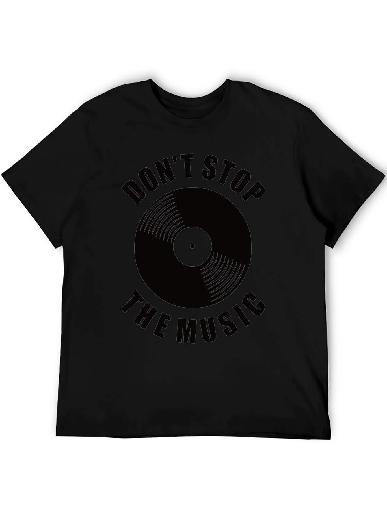 Dont Stop the Music Black Graphic Tee