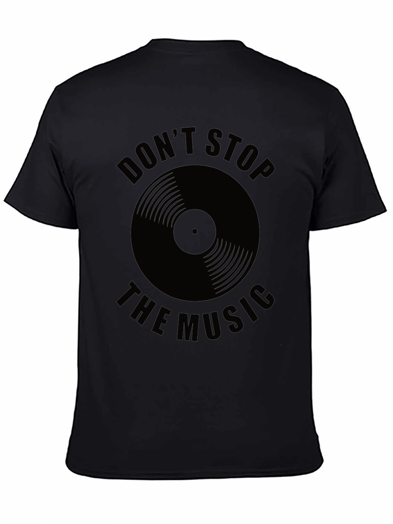 Dont Stop the Music Black Graphic Tee
