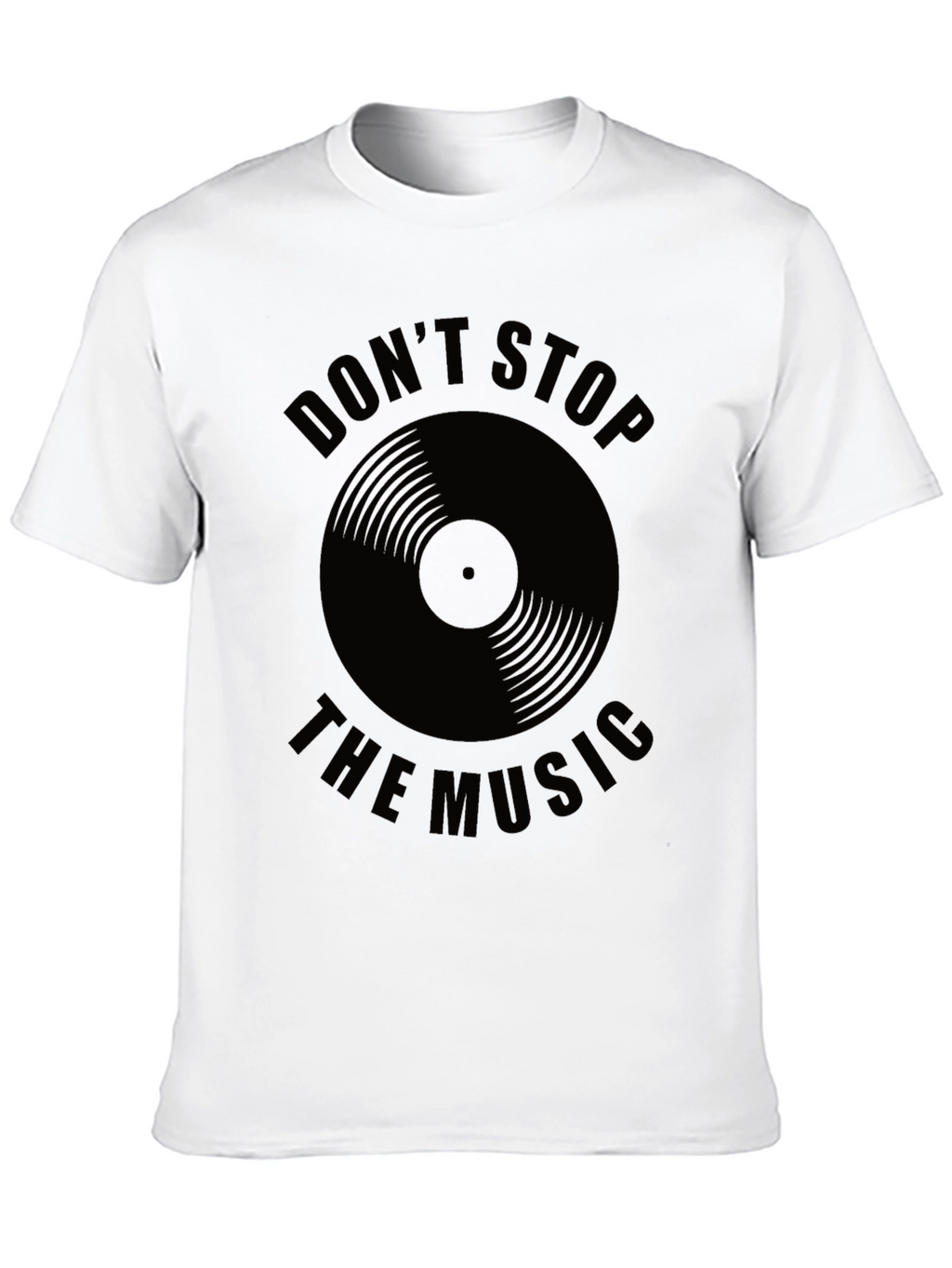 Dont Stop the Music Black Graphic Tee