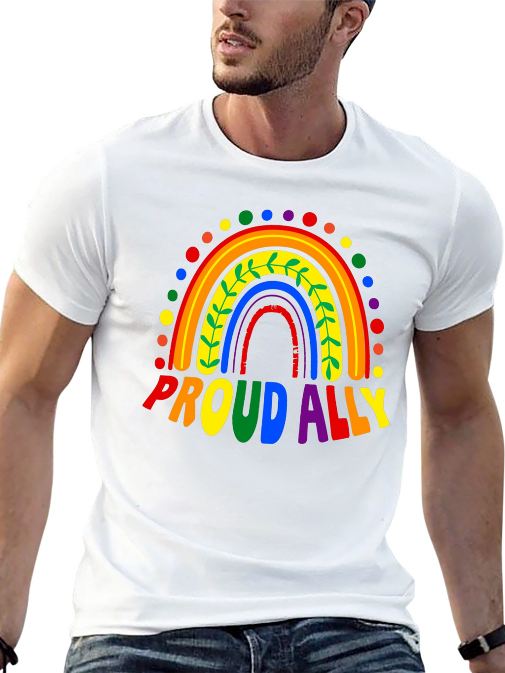 Proud Ally Rainbow LGBTQ+ Pride T-Shirt