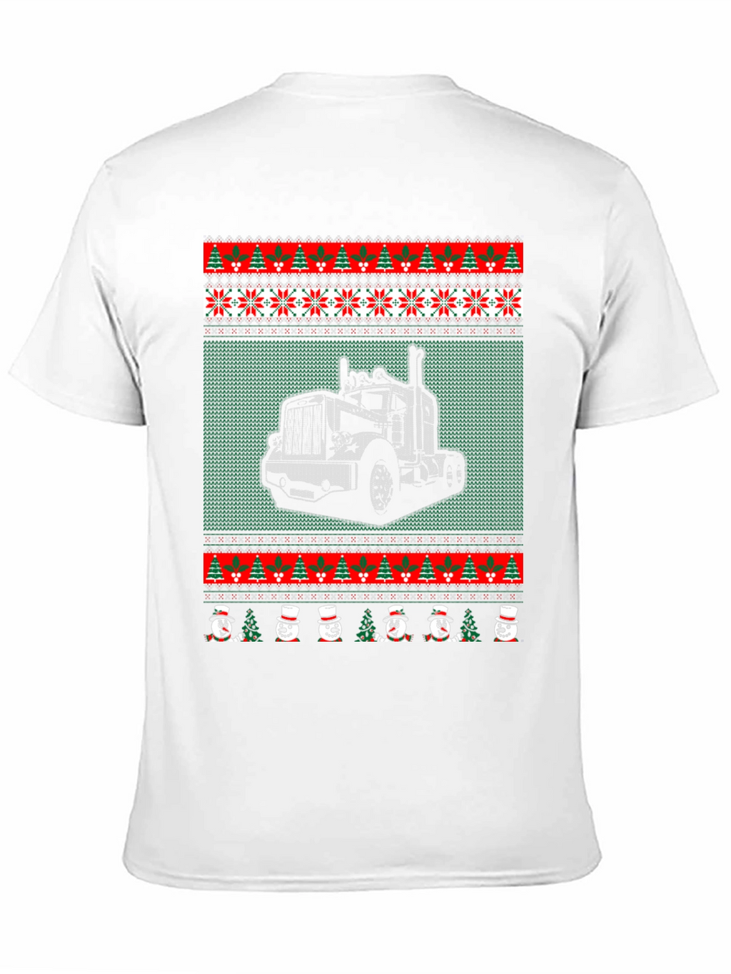 Truck Ugly Christmas Sweater Style T-Shirt