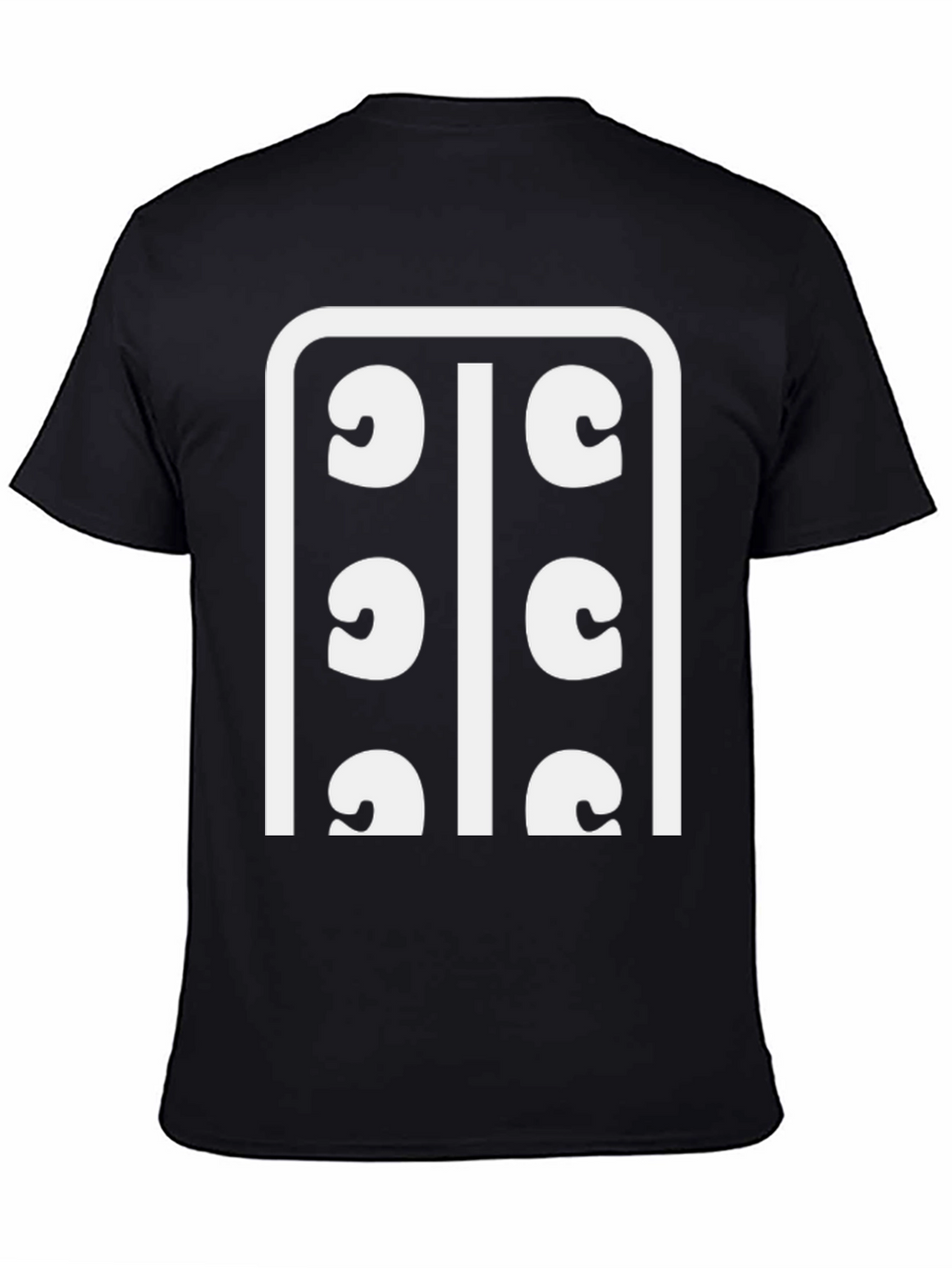Abstract Graphic Tee - Black Cotton Blend Shirt