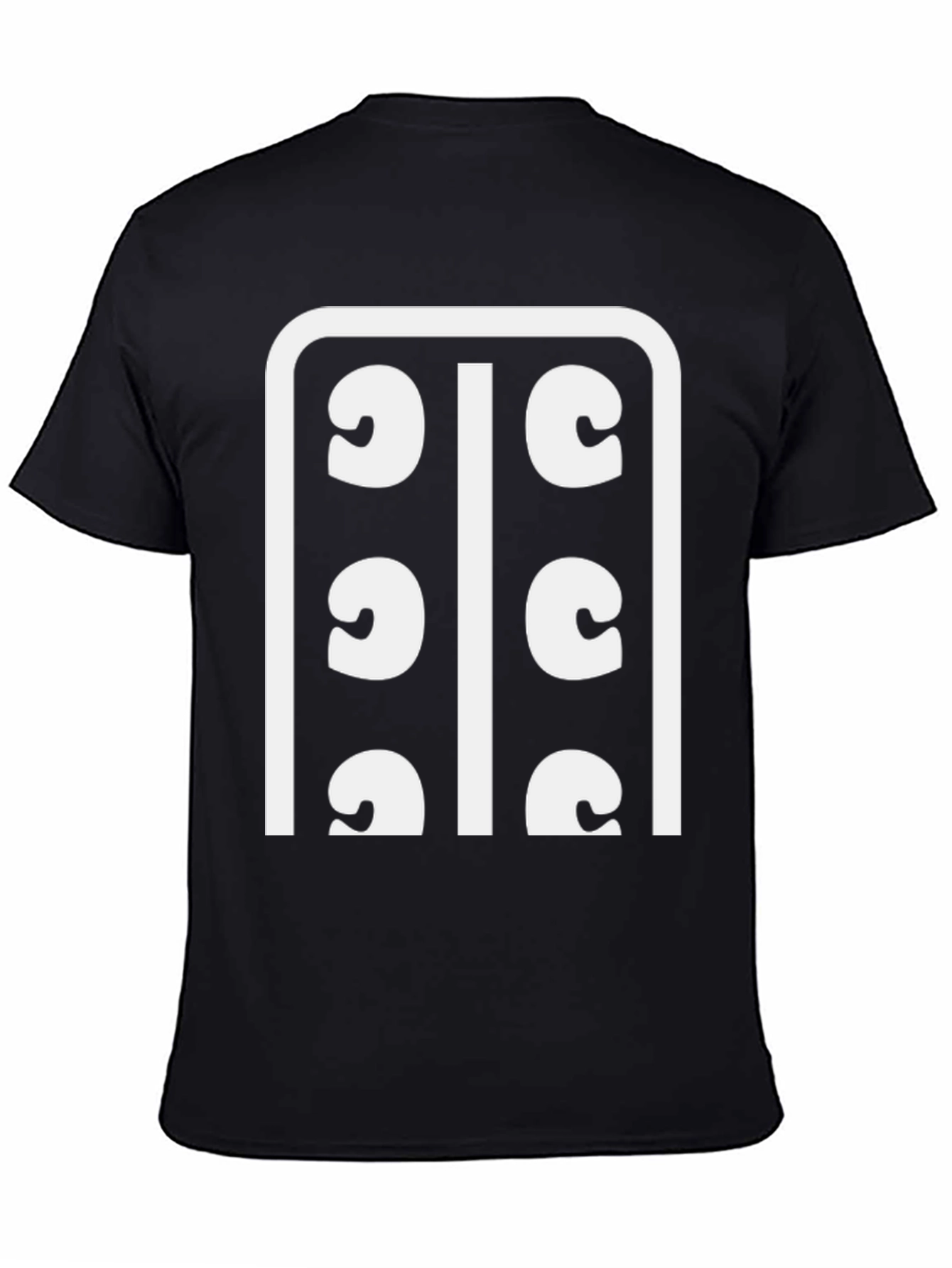 Abstract Graphic Tee - Black Cotton Blend Shirt