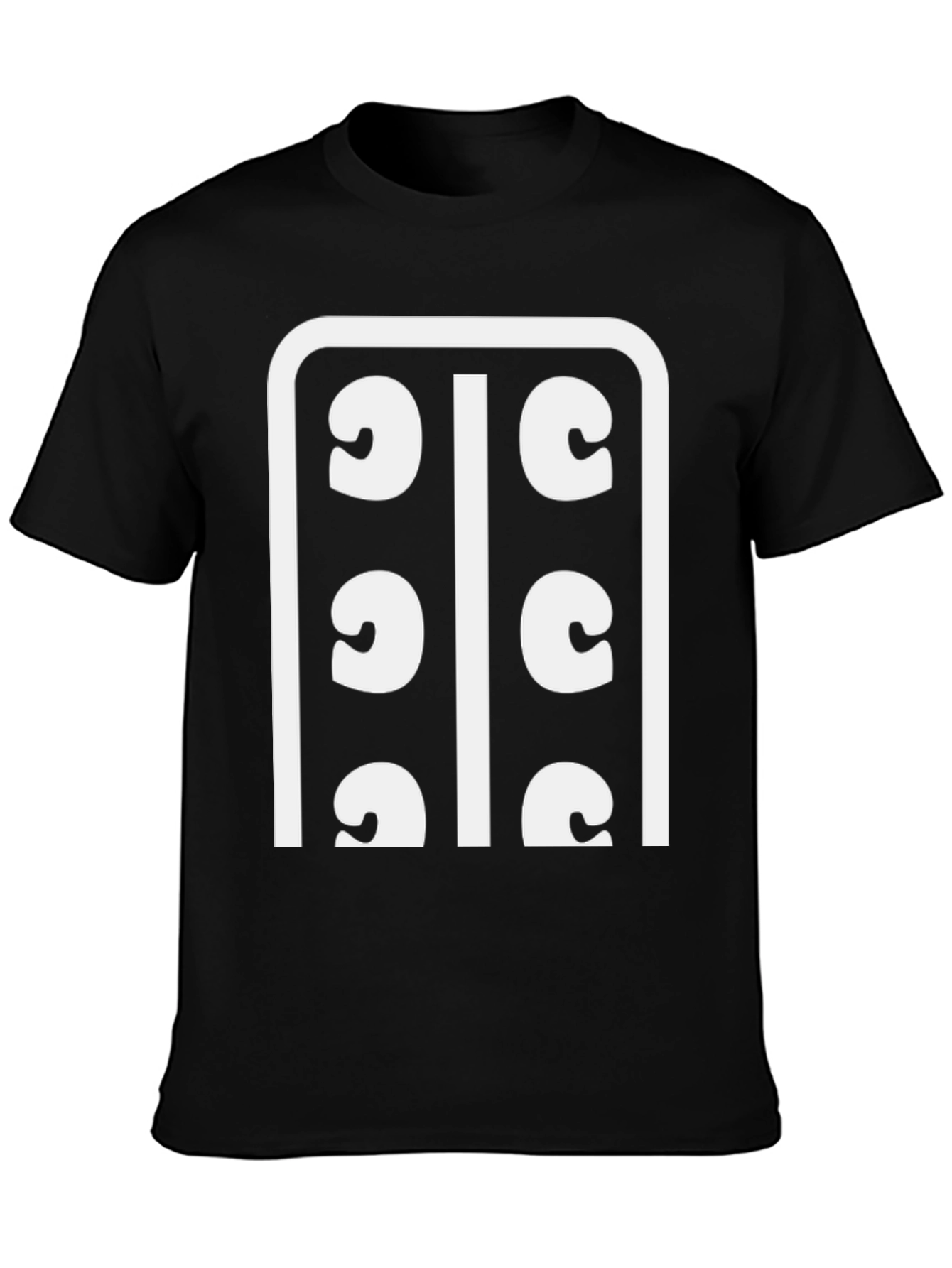 Abstract Graphic Tee - Black Cotton Blend Shirt