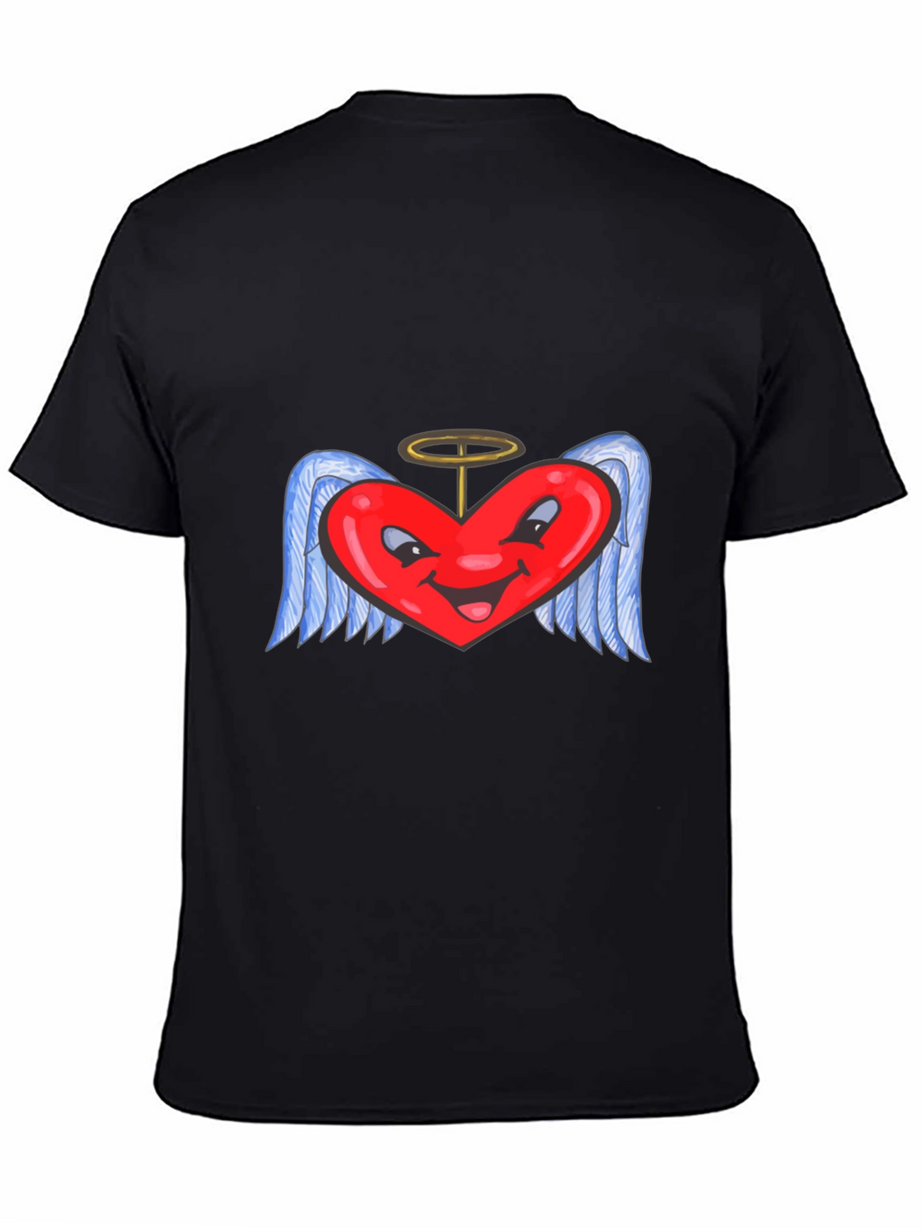 Heart Angel Black T-Shirt