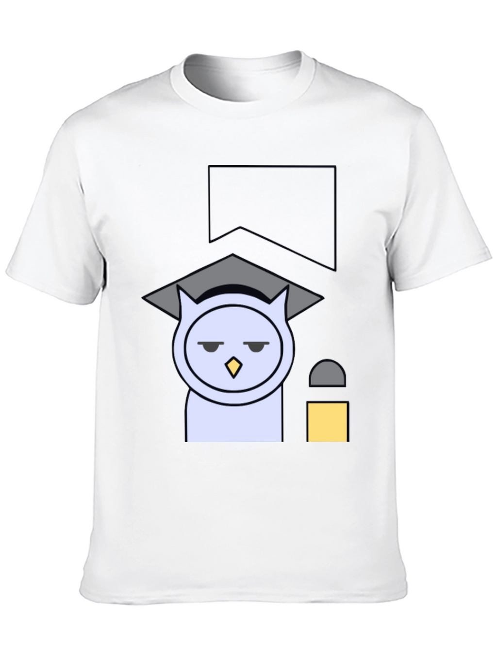 Funny Owl Graduation T-Shirt - Black Cotton Tee