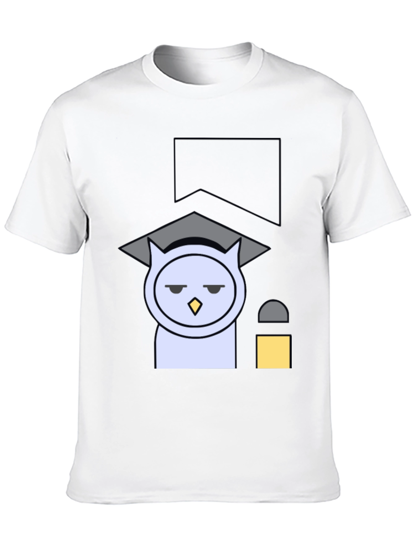 Funny Owl Graduation T-Shirt - Black Cotton Tee