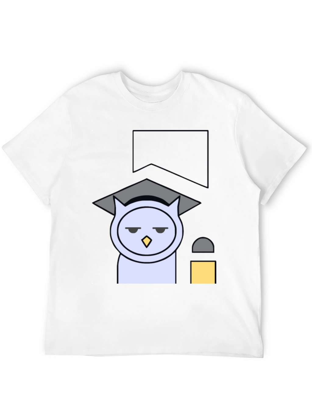 Funny Owl Graduation T-Shirt - Black Cotton Tee