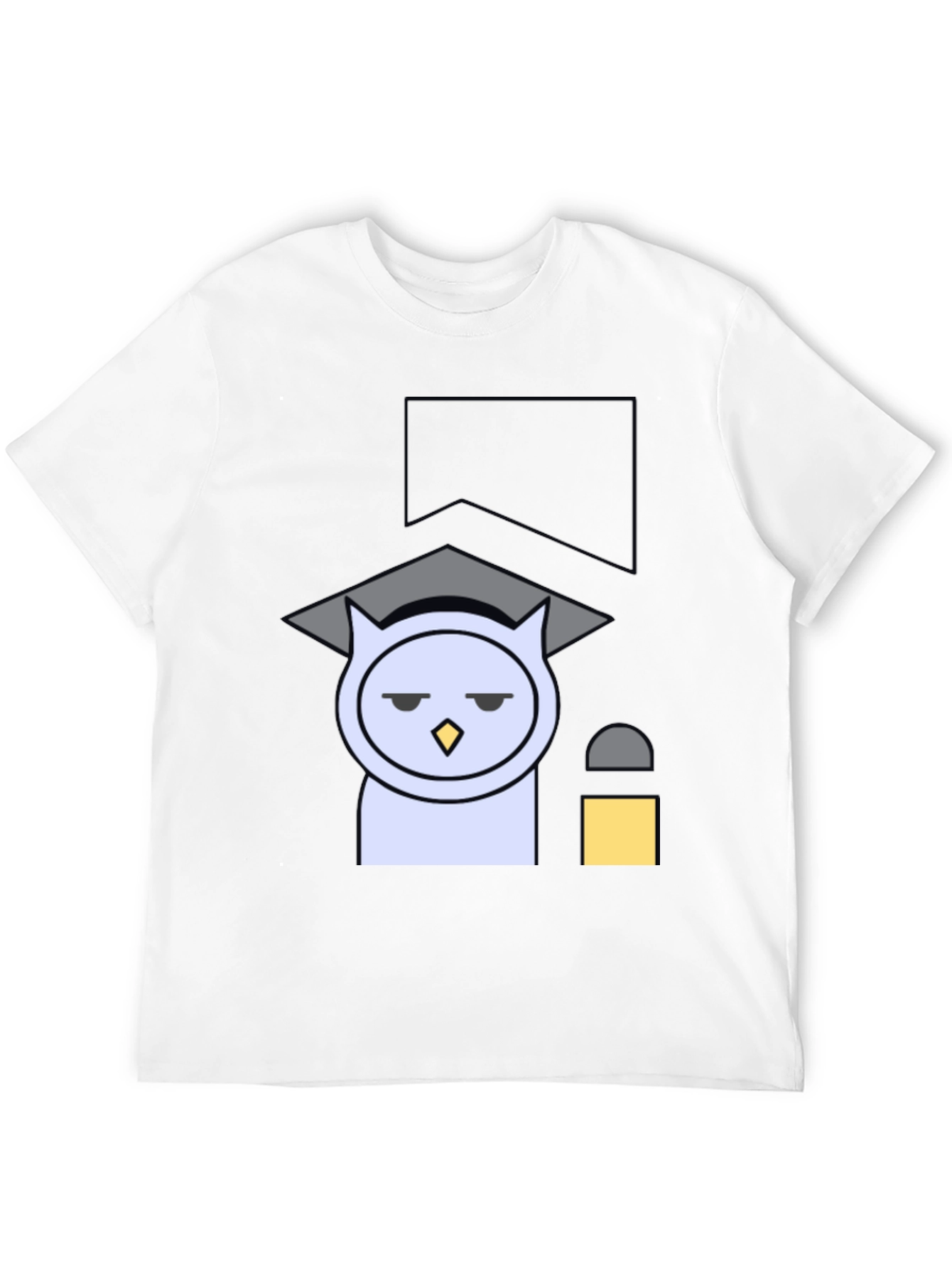 Funny Owl Graduation T-Shirt - Black Cotton Tee