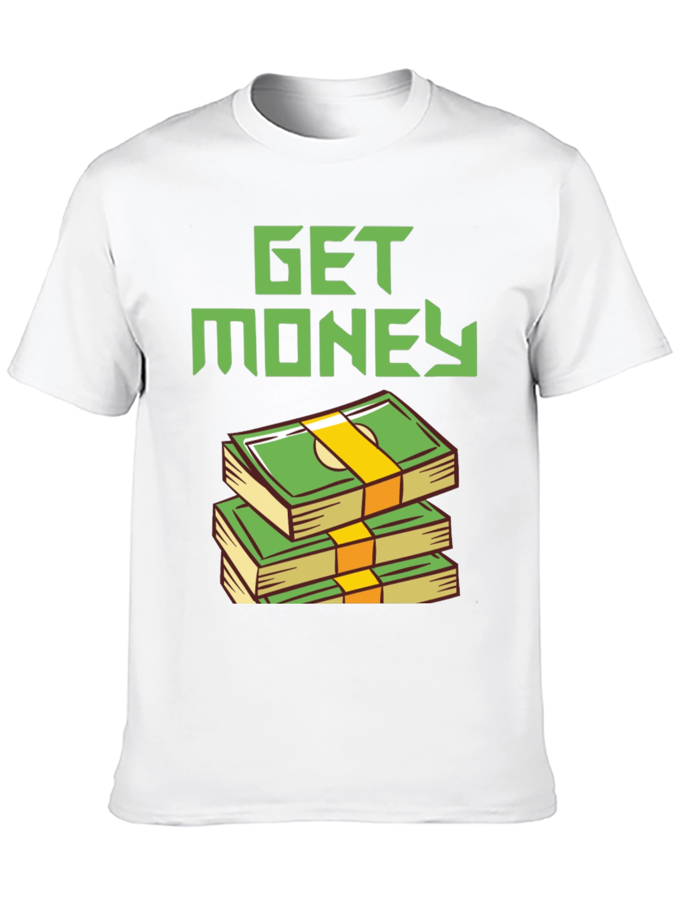 Get Money Graphic Tee - Stacked Bills Design