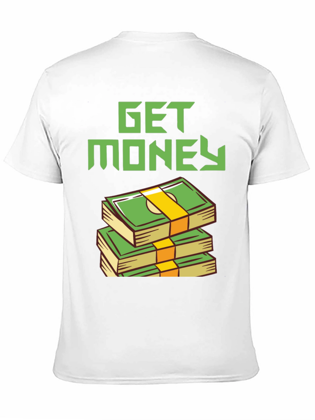 Get Money Graphic Tee - Stacked Bills Design