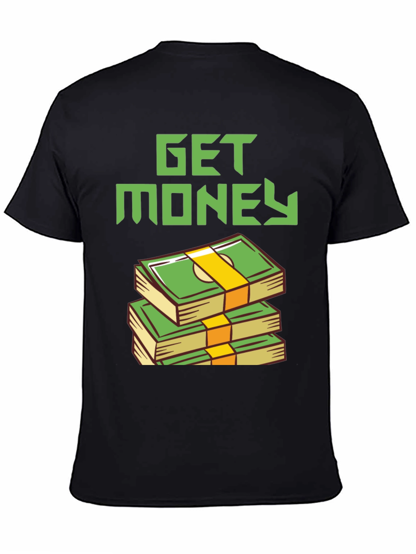 Get Money Graphic Tee - Stacked Bills Design