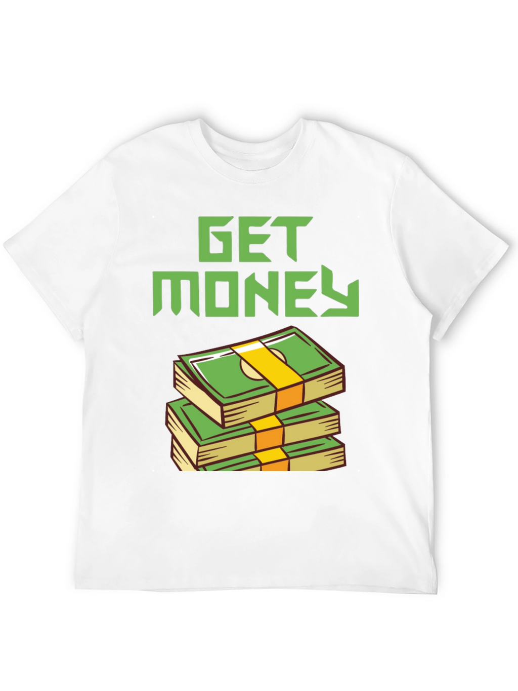 Get Money Graphic Tee - Stacked Bills Design