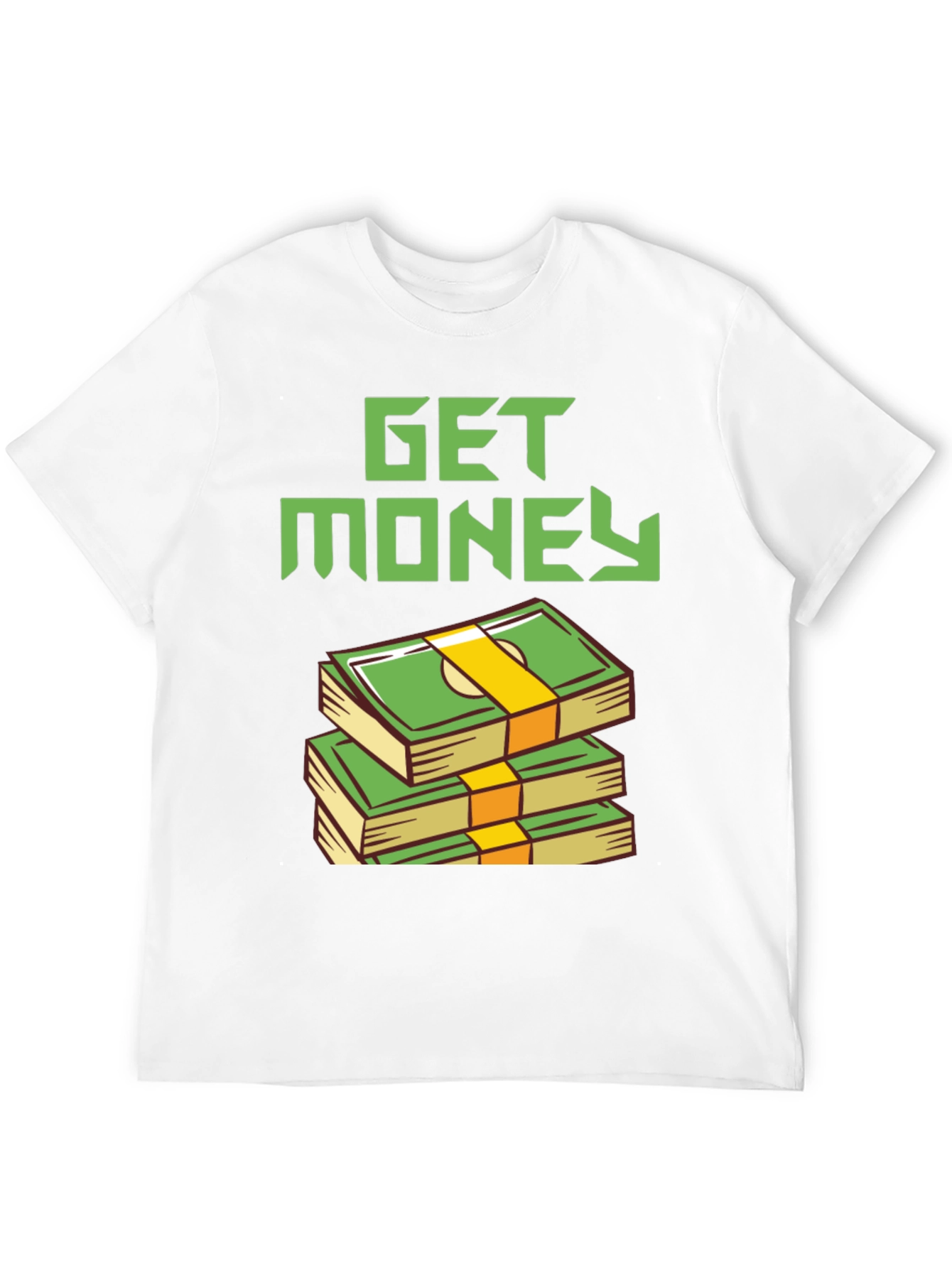 Get Money Graphic Tee - Stacked Bills Design