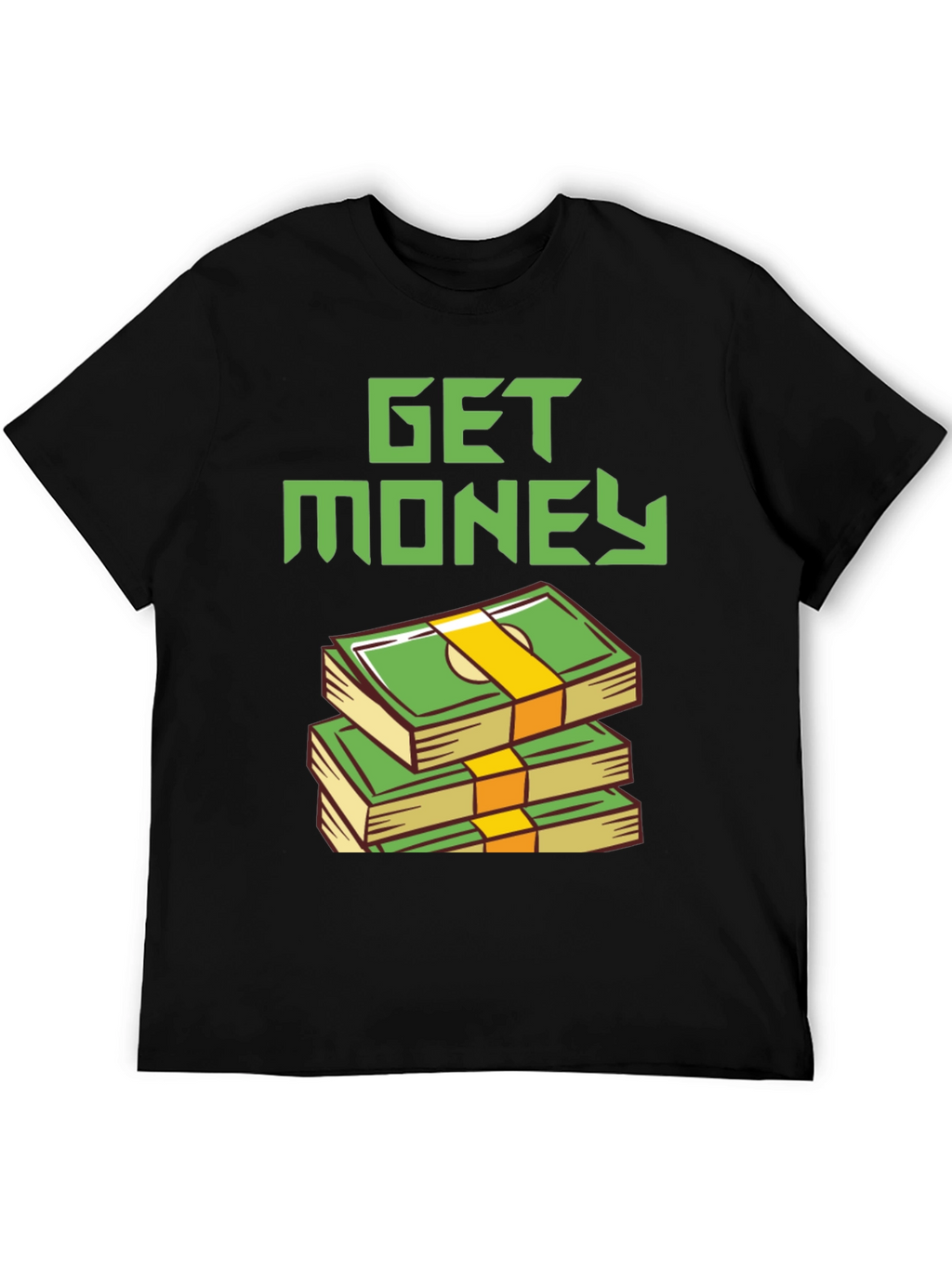 Get Money Graphic Tee - Stacked Bills Design