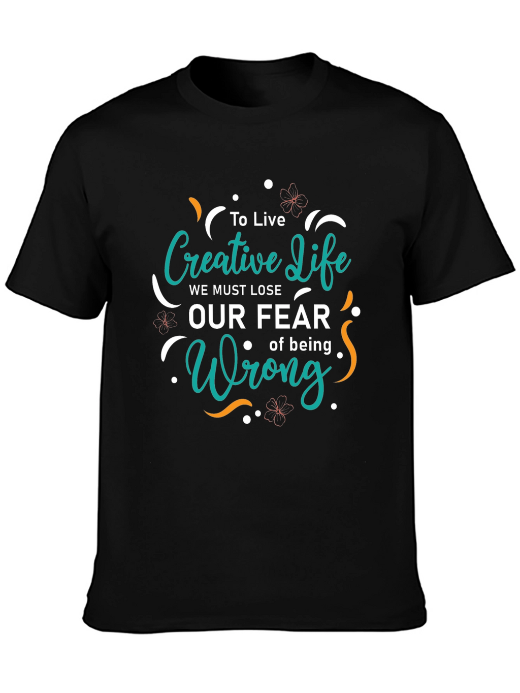 Creative Life Graphic Tee - Trendy Black T-Shirt