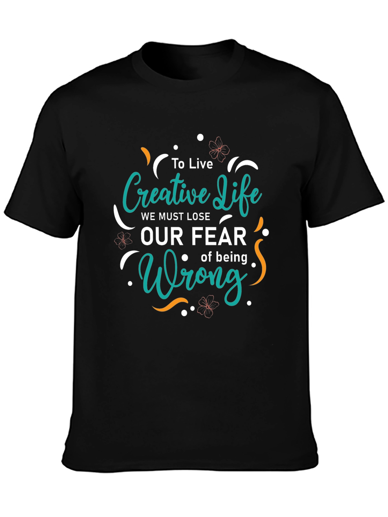 Creative Life Graphic Tee - Trendy Black T-Shirt
