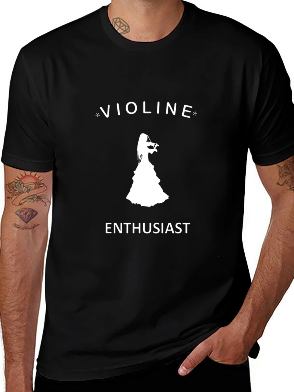 Violin Enthusiast Black T-Shirt