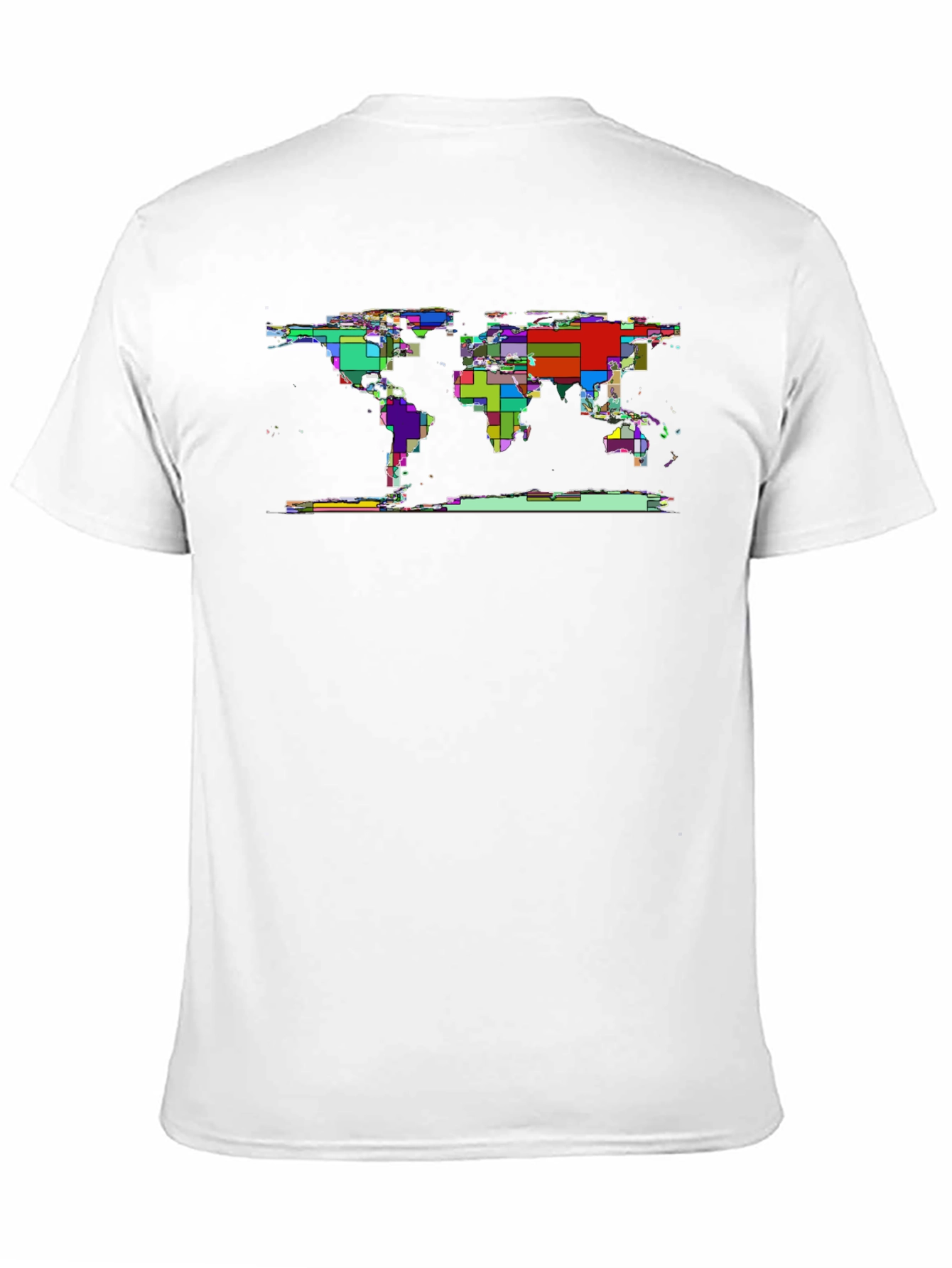 Abstract World Map Tee - Black Graphic T-Shirt