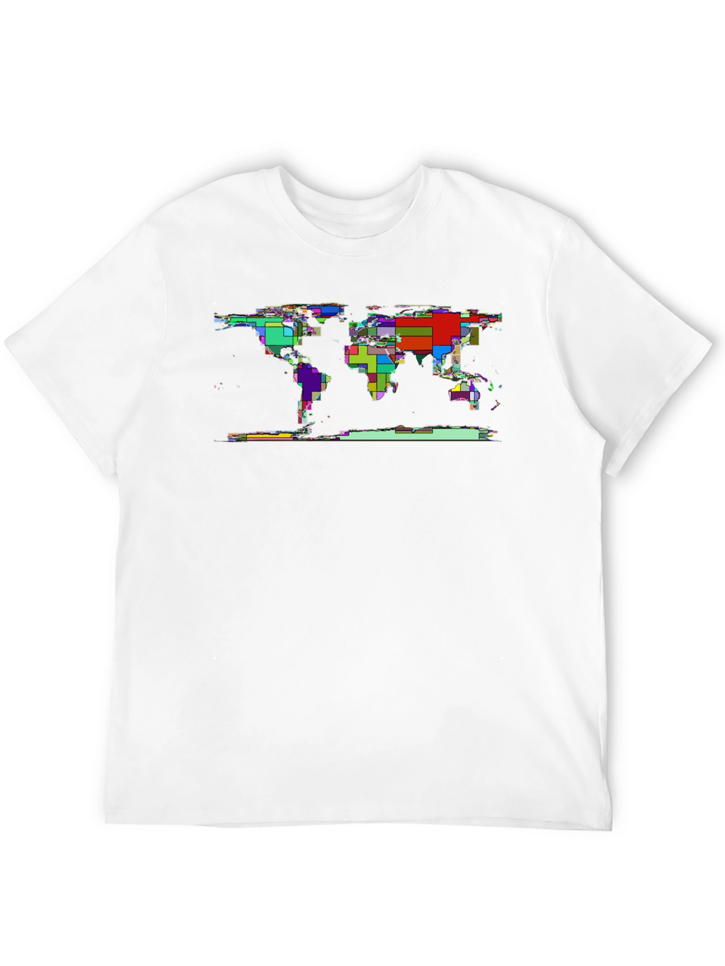 Abstract World Map Tee - Black Graphic T-Shirt
