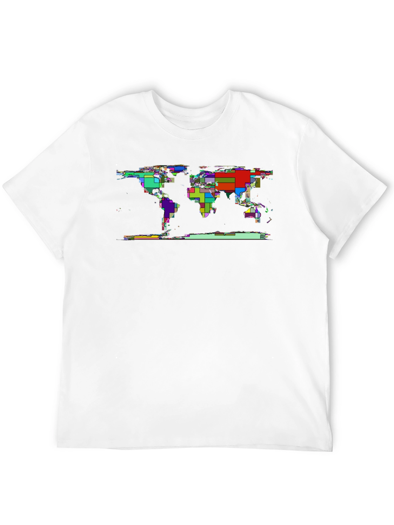 Abstract World Map Tee - Black Graphic T-Shirt