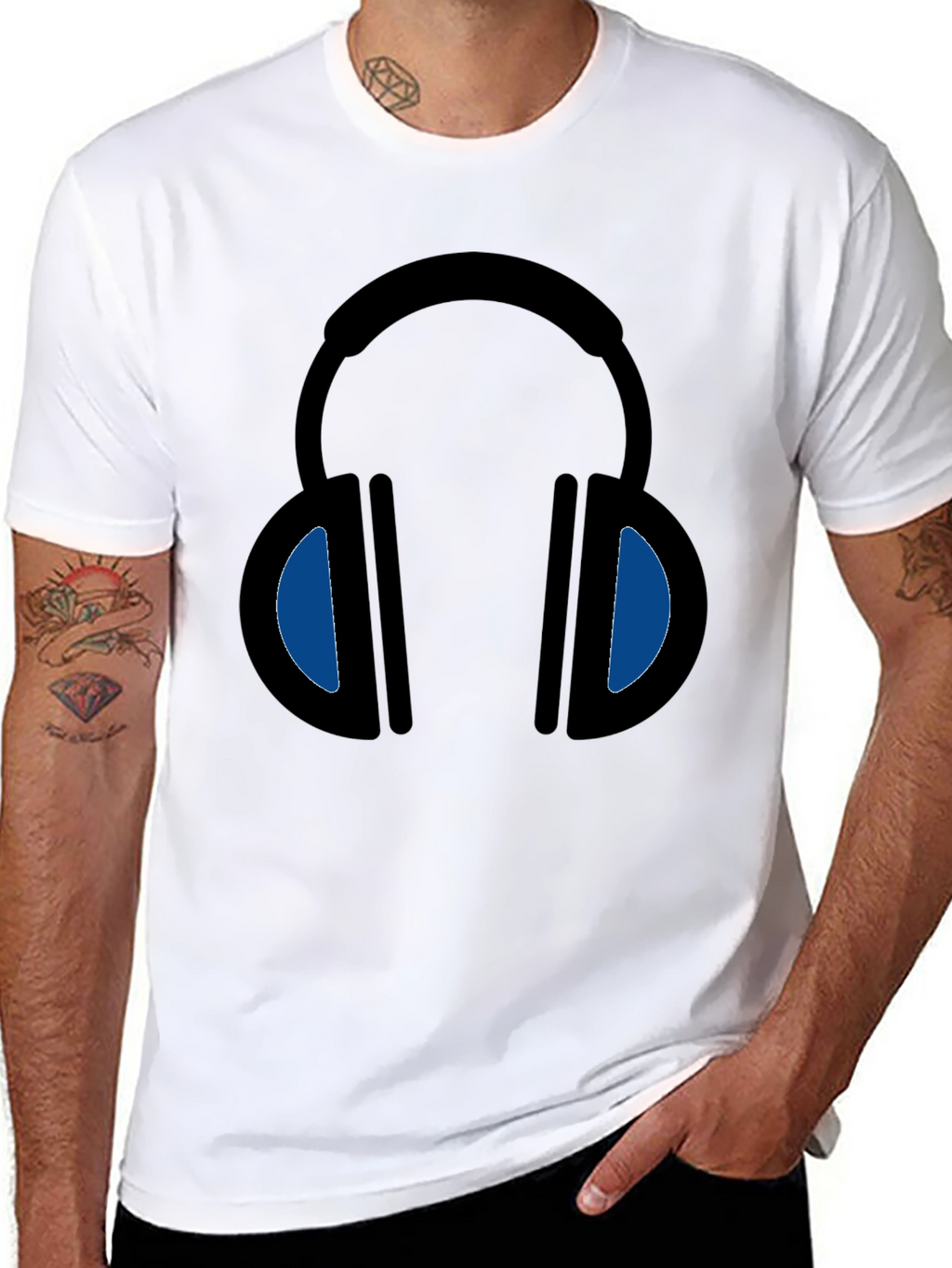 Headphone Graphic T-Shirt - Stylish Music Lover Tee