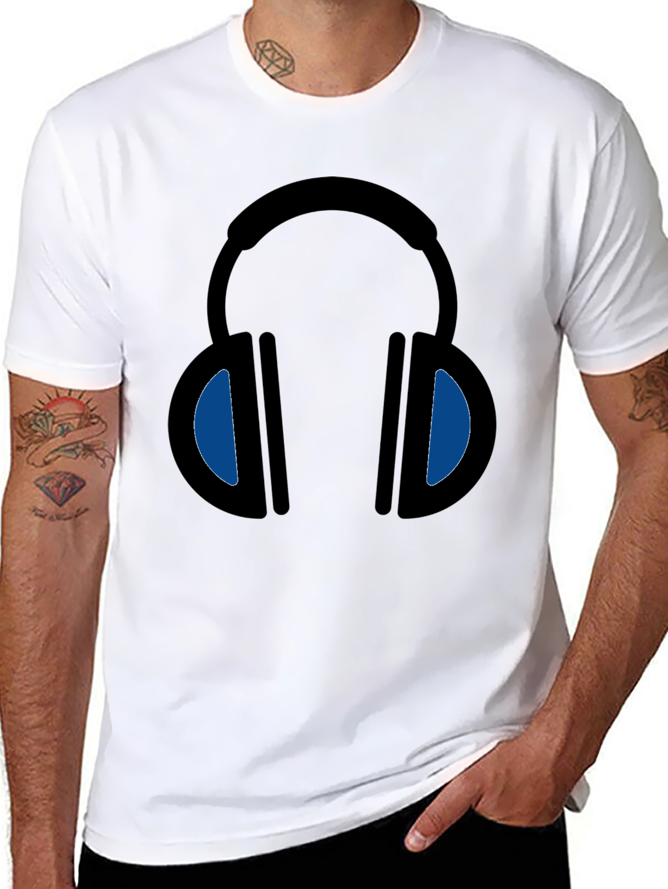 Headphone Graphic T-Shirt - Stylish Music Lover Tee