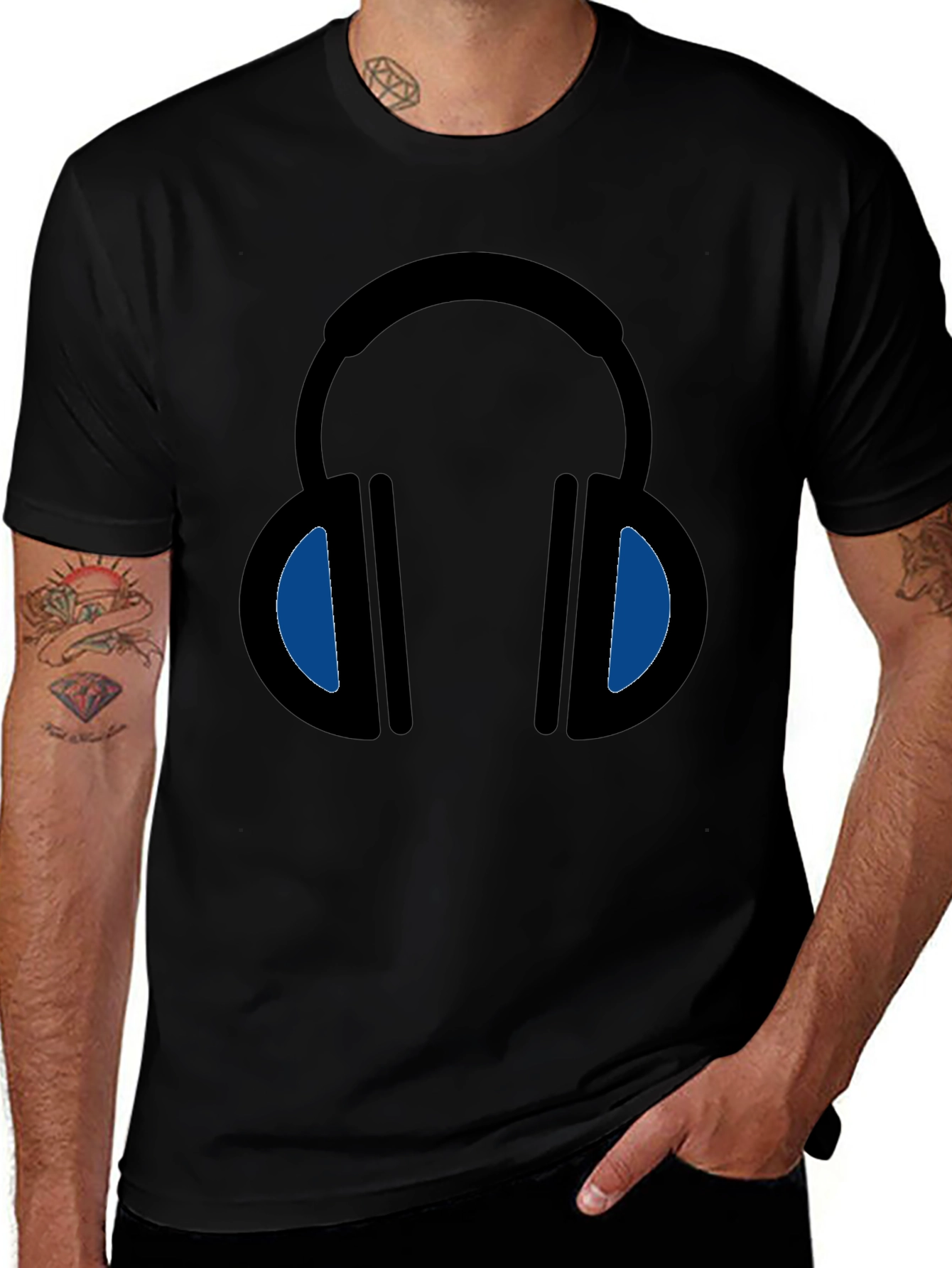 Headphone Graphic T-Shirt - Stylish Music Lover Tee