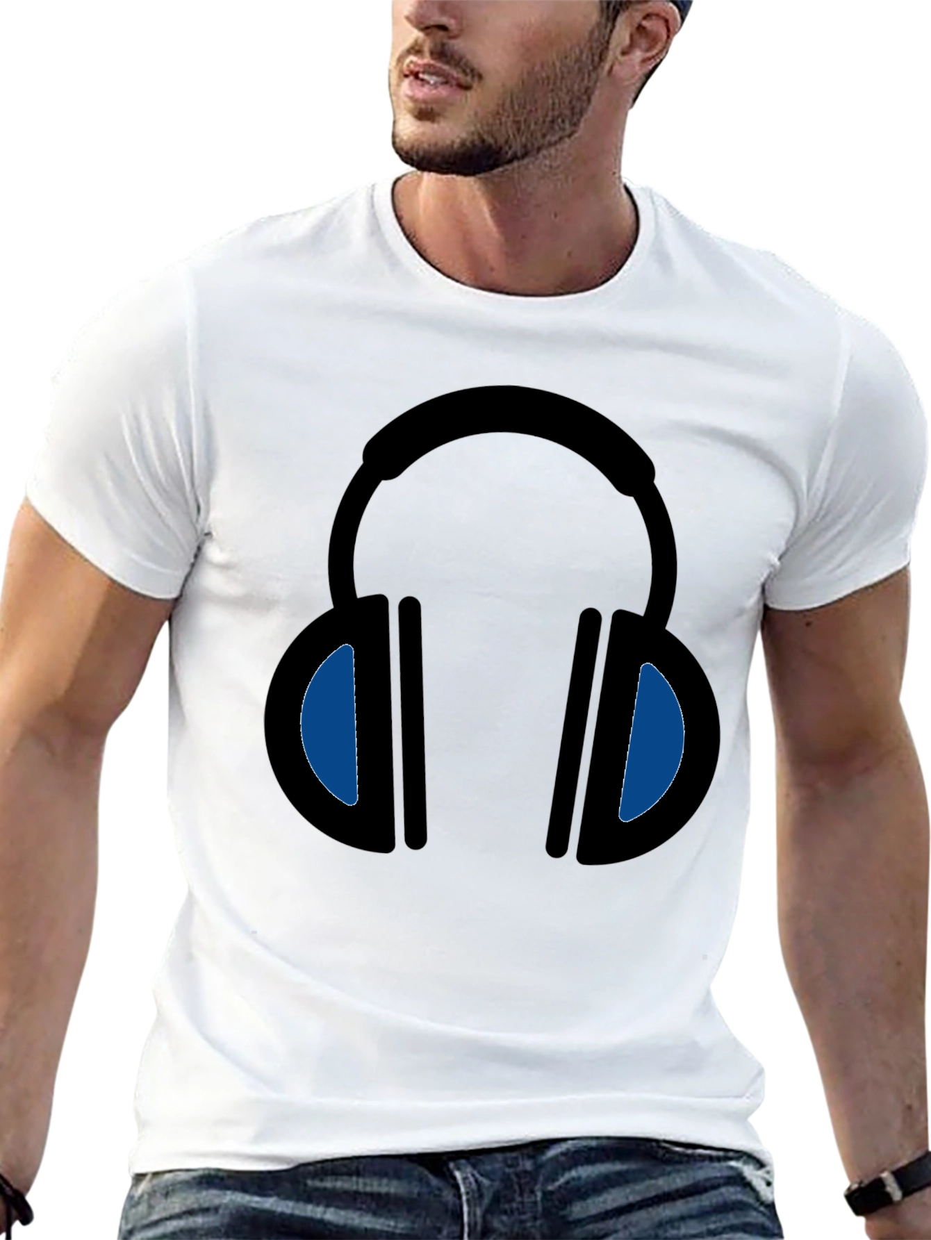 Headphone Graphic T-Shirt - Stylish Music Lover Tee