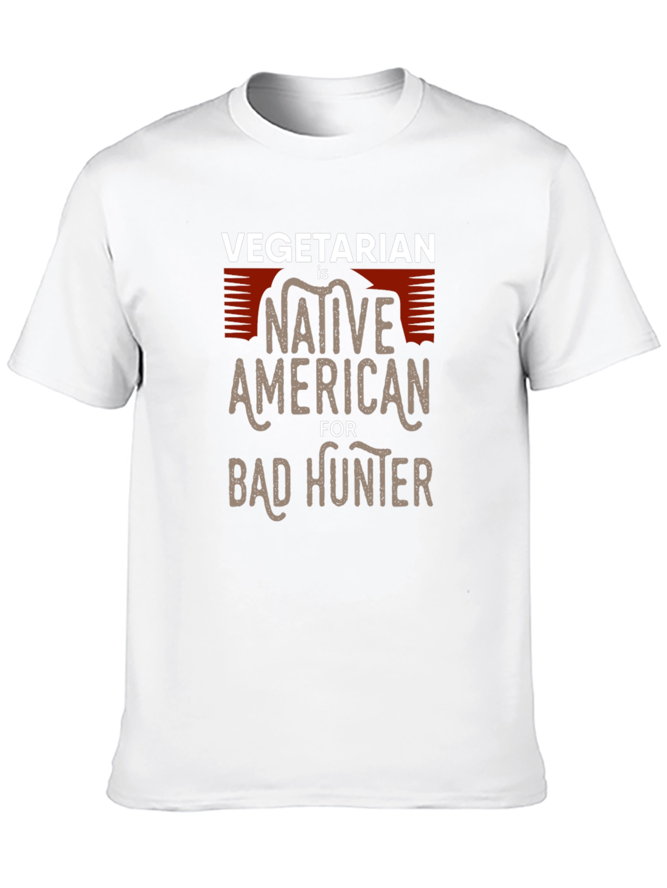 Vegetarian Bad Hunter T-Shirt Funny Graphic Tee