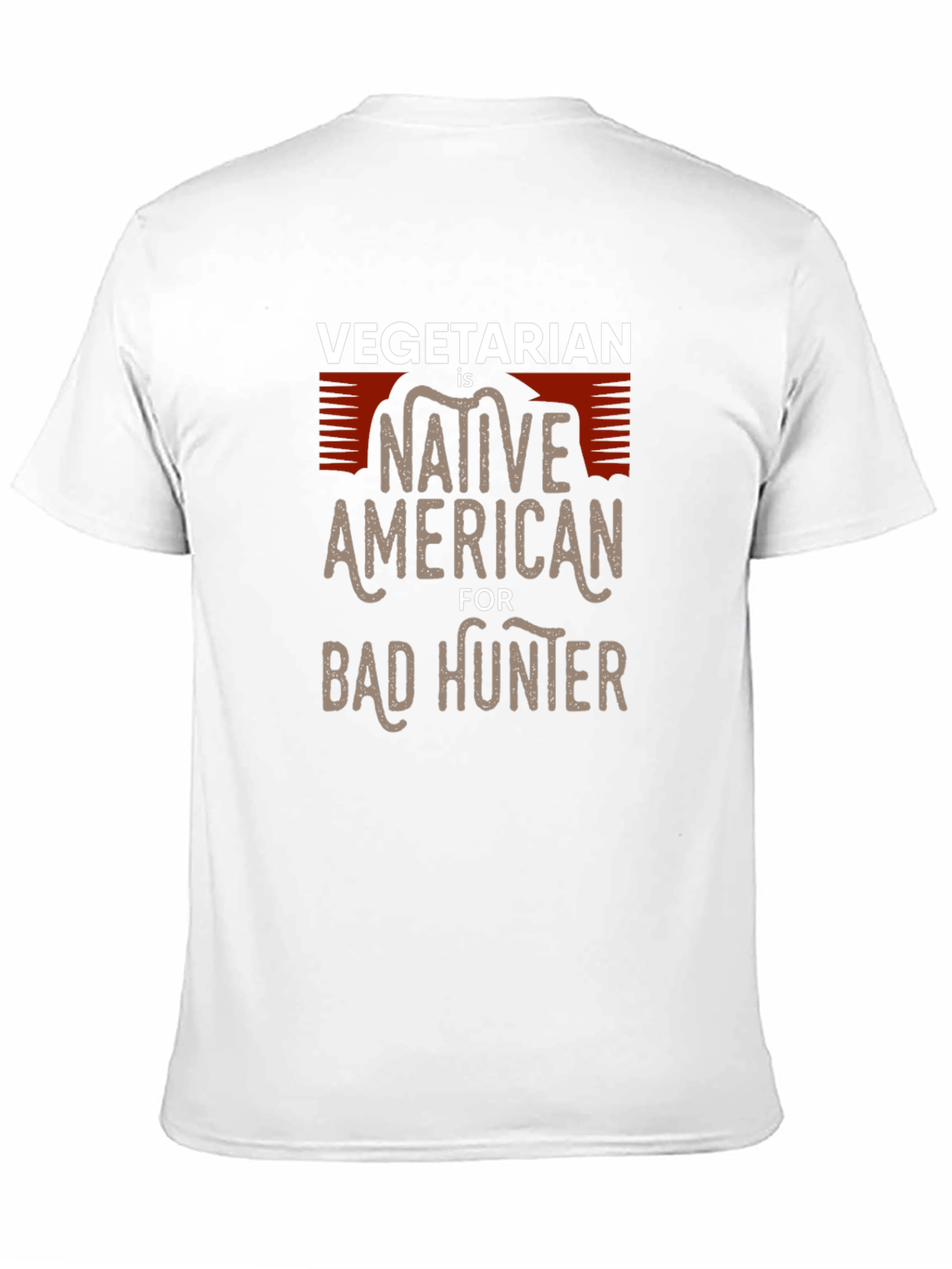Vegetarian Bad Hunter T-Shirt Funny Graphic Tee
